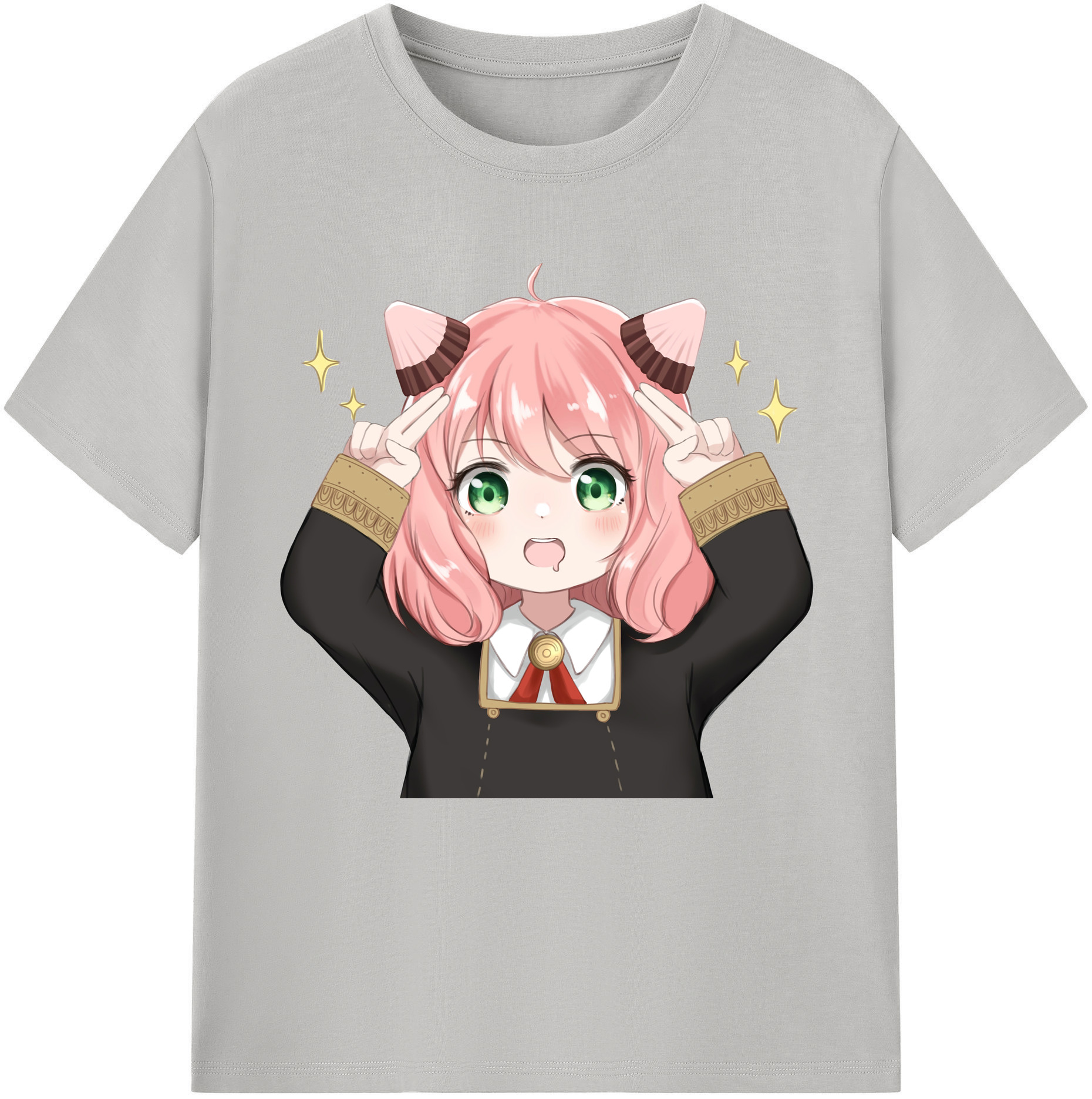 （画像用） SPY×FAMILY间谍家家酒 レディースカジュアルプリントTシャツ（綿100％）