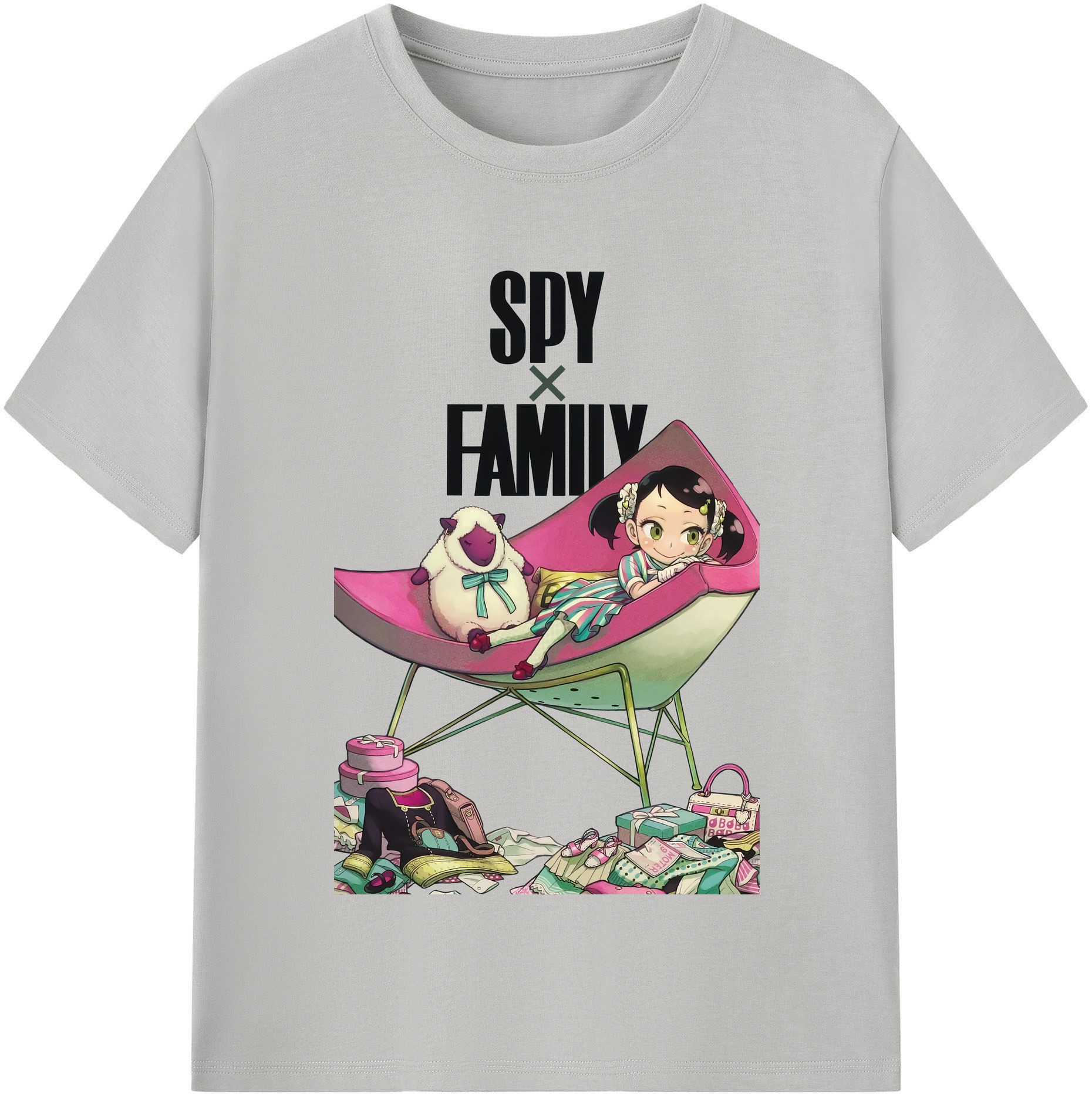 （画像用） SPY×FAMILY间谍家家酒 レディースカジュアルプリントTシャツ（綿100％）