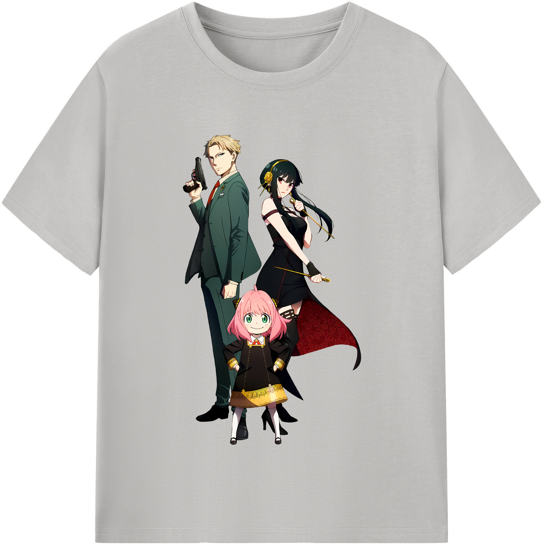 （画像用） SPY×FAMILY间谍家家酒 レディースカジュアルプリントTシャツ（綿100％）