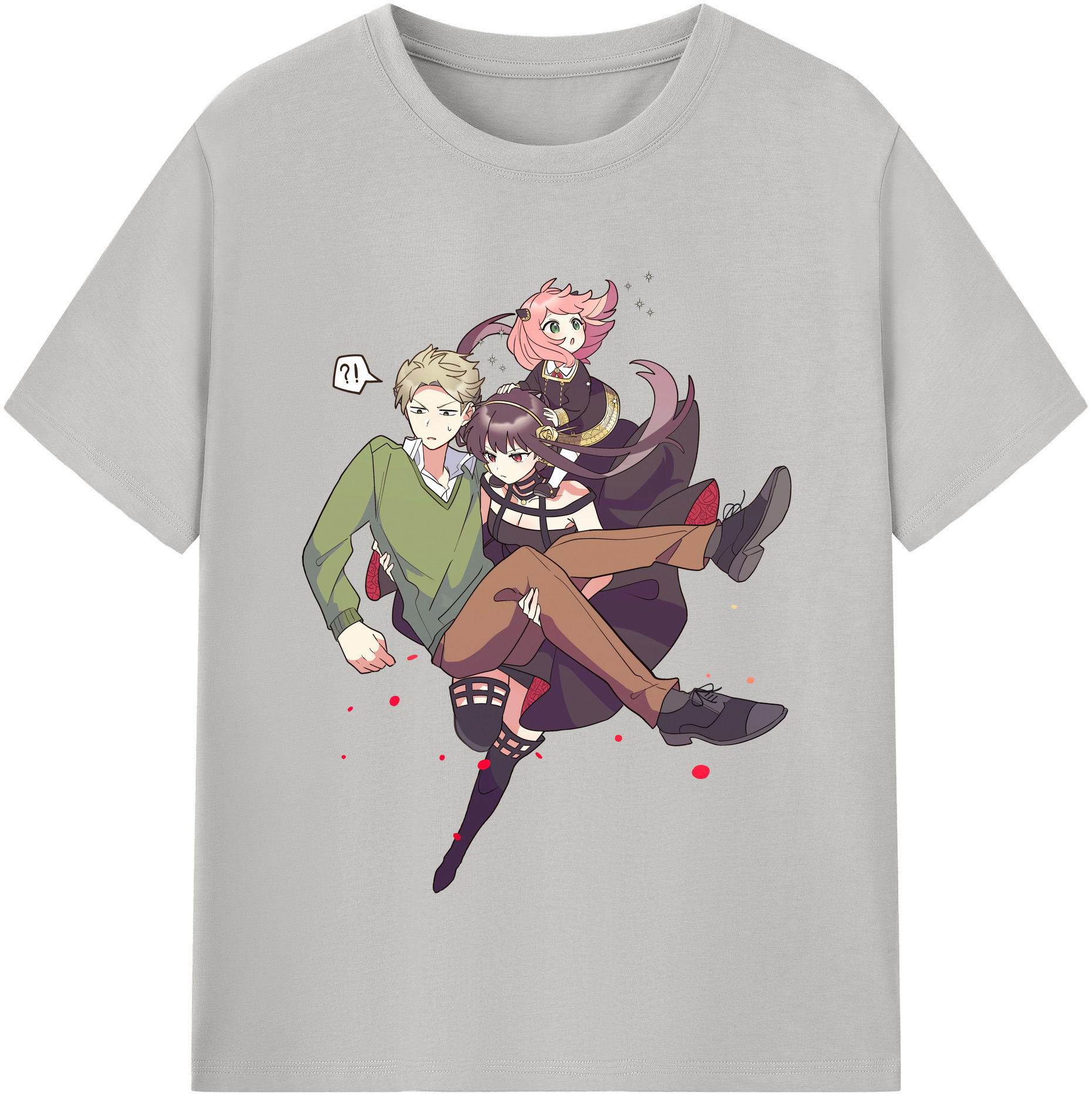 （画像用） SPY×FAMILY间谍家家酒 レディースカジュアルプリントTシャツ（綿100％）