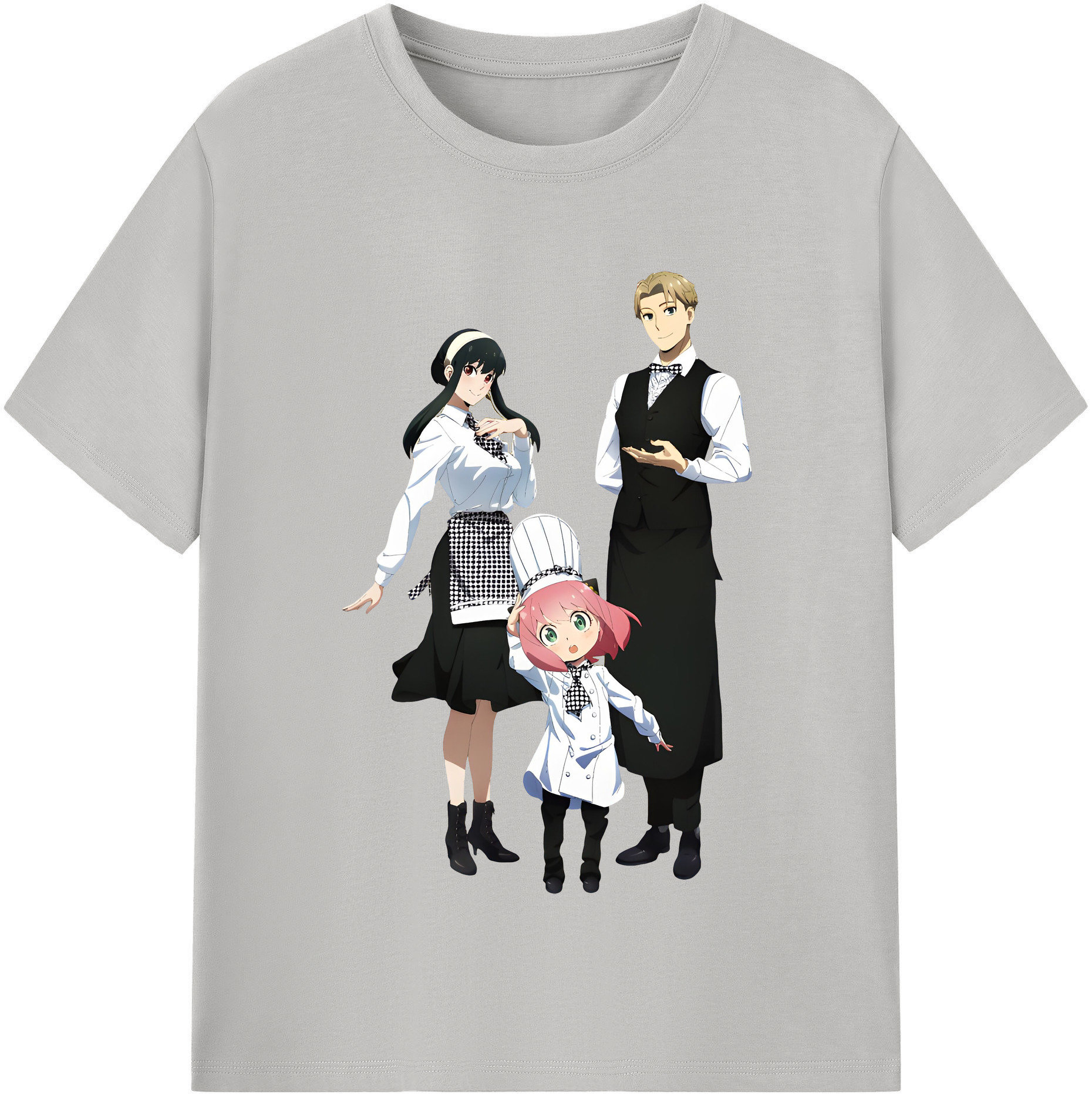 （画像用） SPY×FAMILY间谍家家酒 レディースカジュアルプリントTシャツ（綿100％）