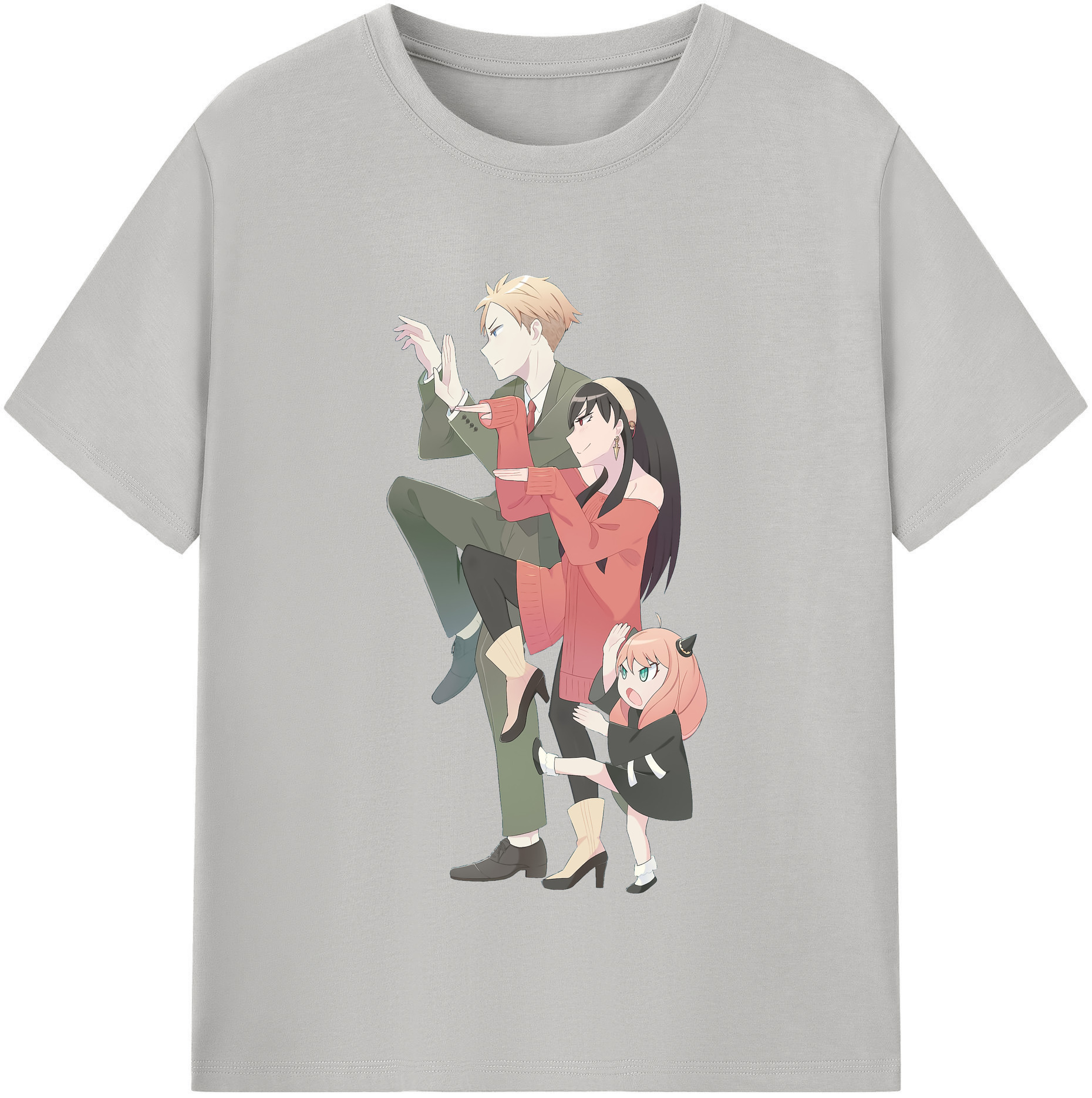 （画像用） SPY×FAMILY间谍家家酒 レディースカジュアルプリントTシャツ（綿100％）