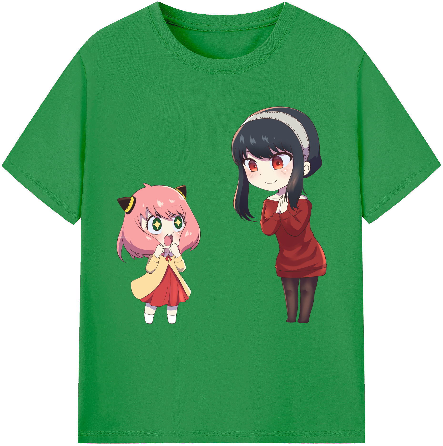 （画像用） SPY×FAMILY间谍家家酒 レディースカジュアルプリントTシャツ（綿100％）
