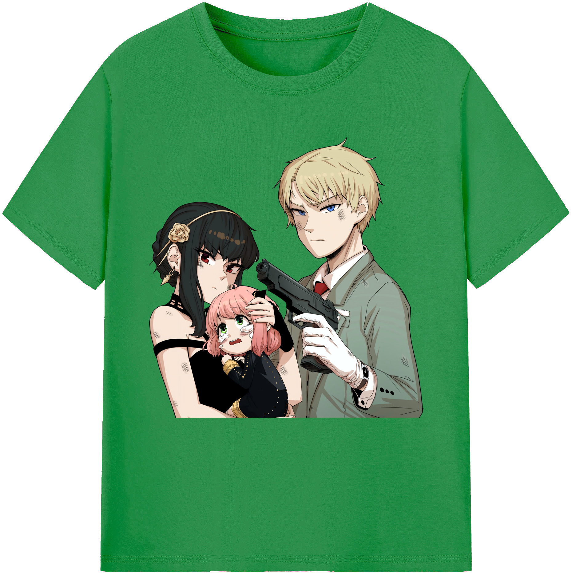 （画像用） SPY×FAMILY间谍家家酒 レディースカジュアルプリントTシャツ（綿100％）