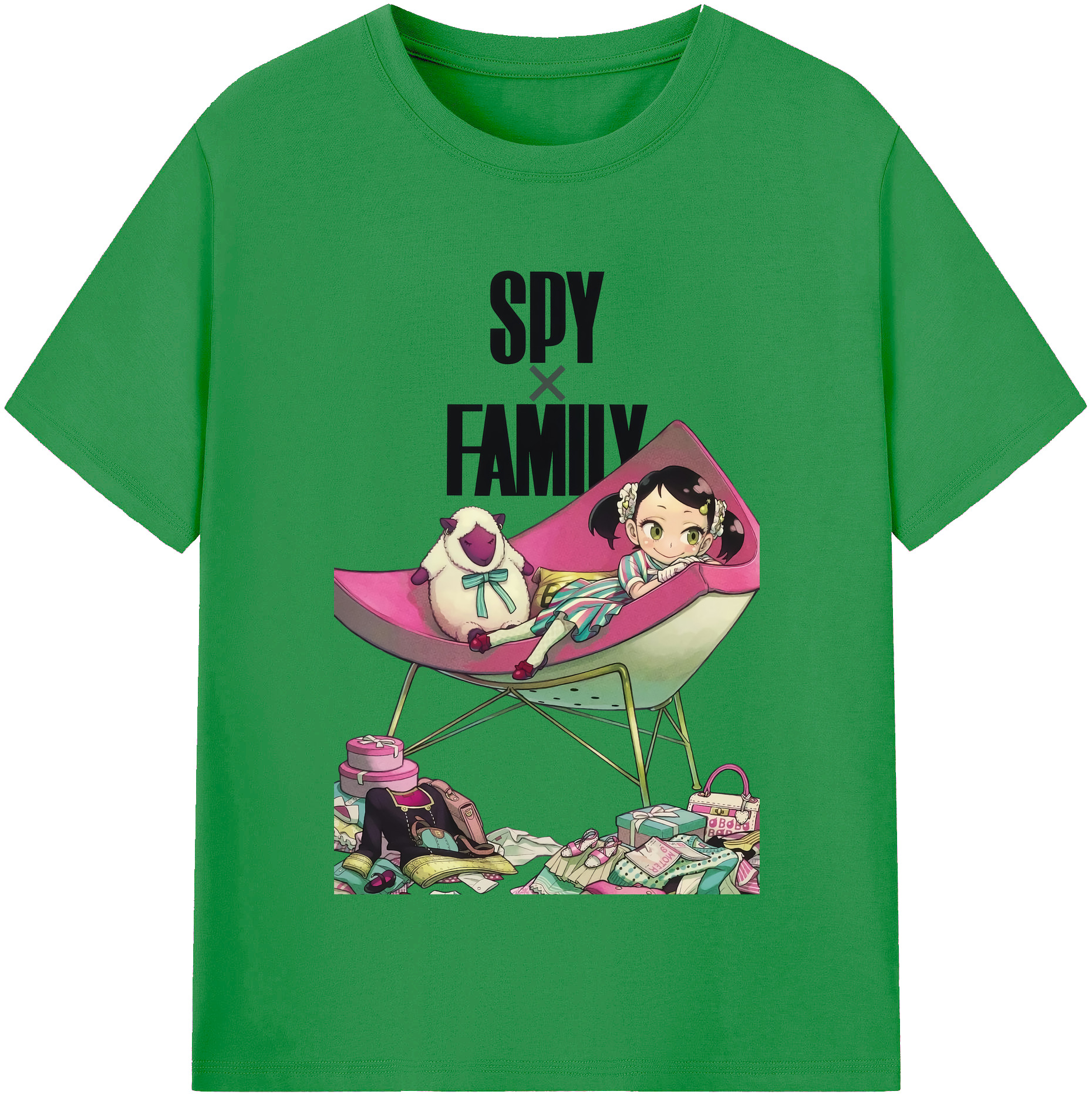 （画像用） SPY×FAMILY间谍家家酒 レディースカジュアルプリントTシャツ（綿100％）