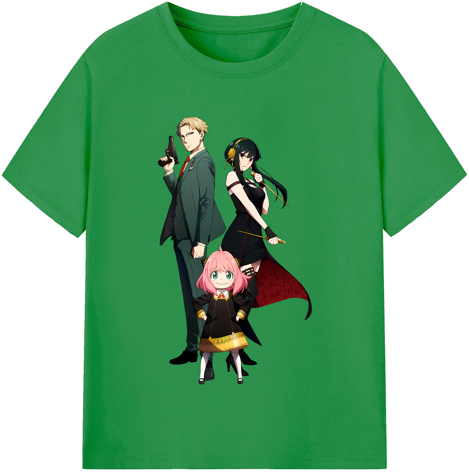 （画像用） SPY×FAMILY间谍家家酒 レディースカジュアルプリントTシャツ（綿100％）