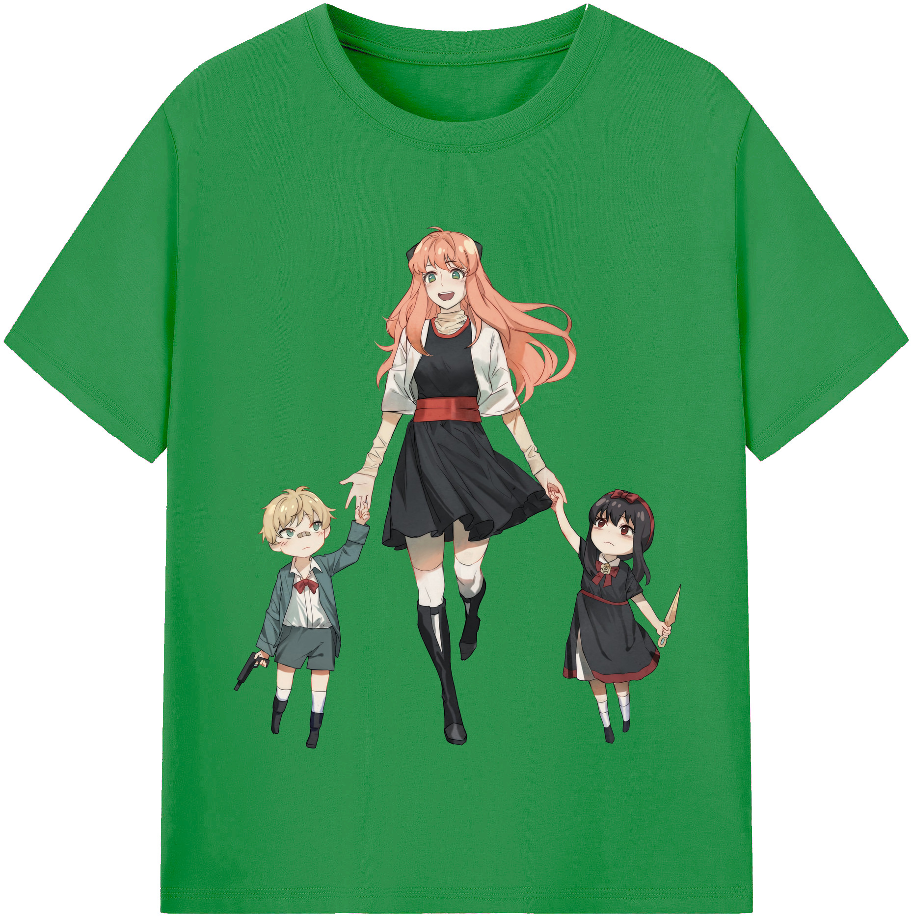 （画像用） SPY×FAMILY间谍家家酒 レディースカジュアルプリントTシャツ（綿100％）