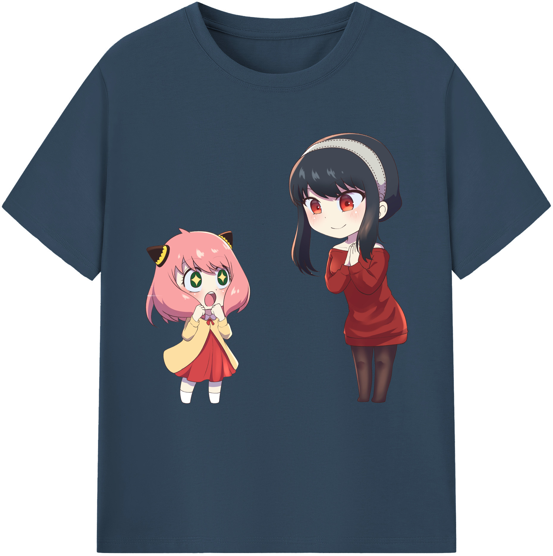 （画像用） SPY×FAMILY间谍家家酒 レディースカジュアルプリントTシャツ（綿100％）