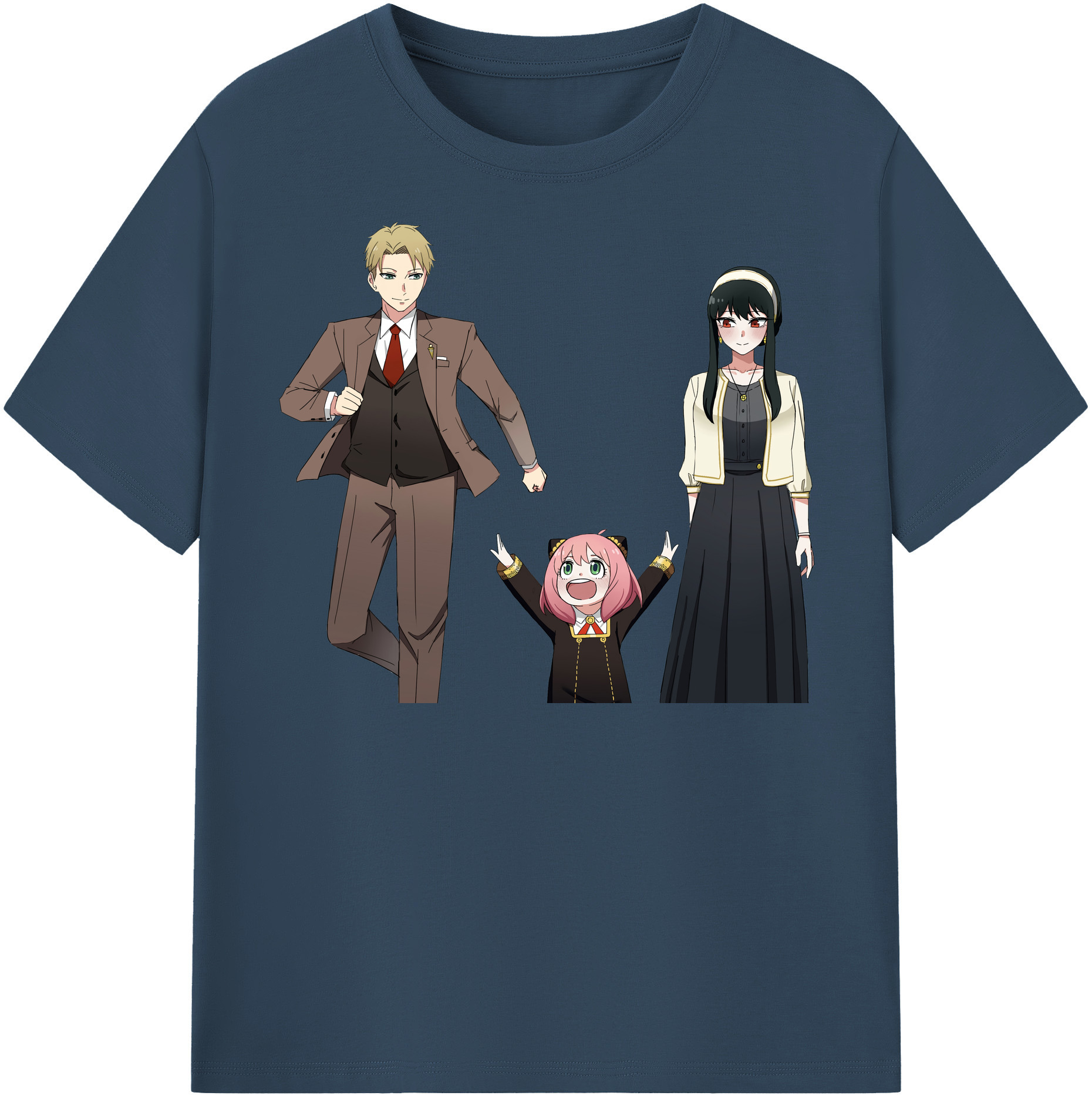 （画像用） SPY×FAMILY间谍家家酒 レディースカジュアルプリントTシャツ（綿100％）