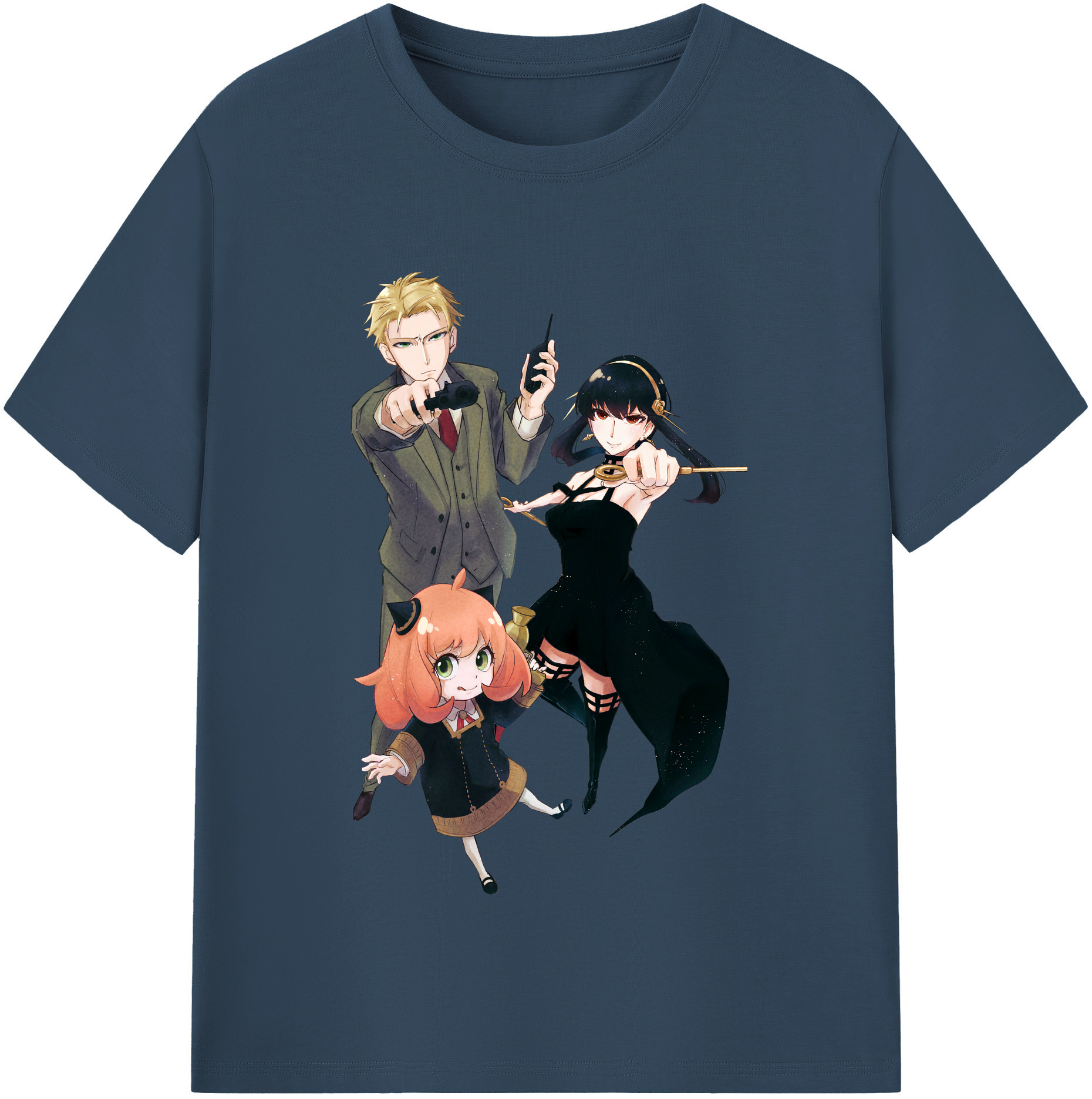 （画像用） SPY×FAMILY间谍家家酒 レディースカジュアルプリントTシャツ（綿100％）