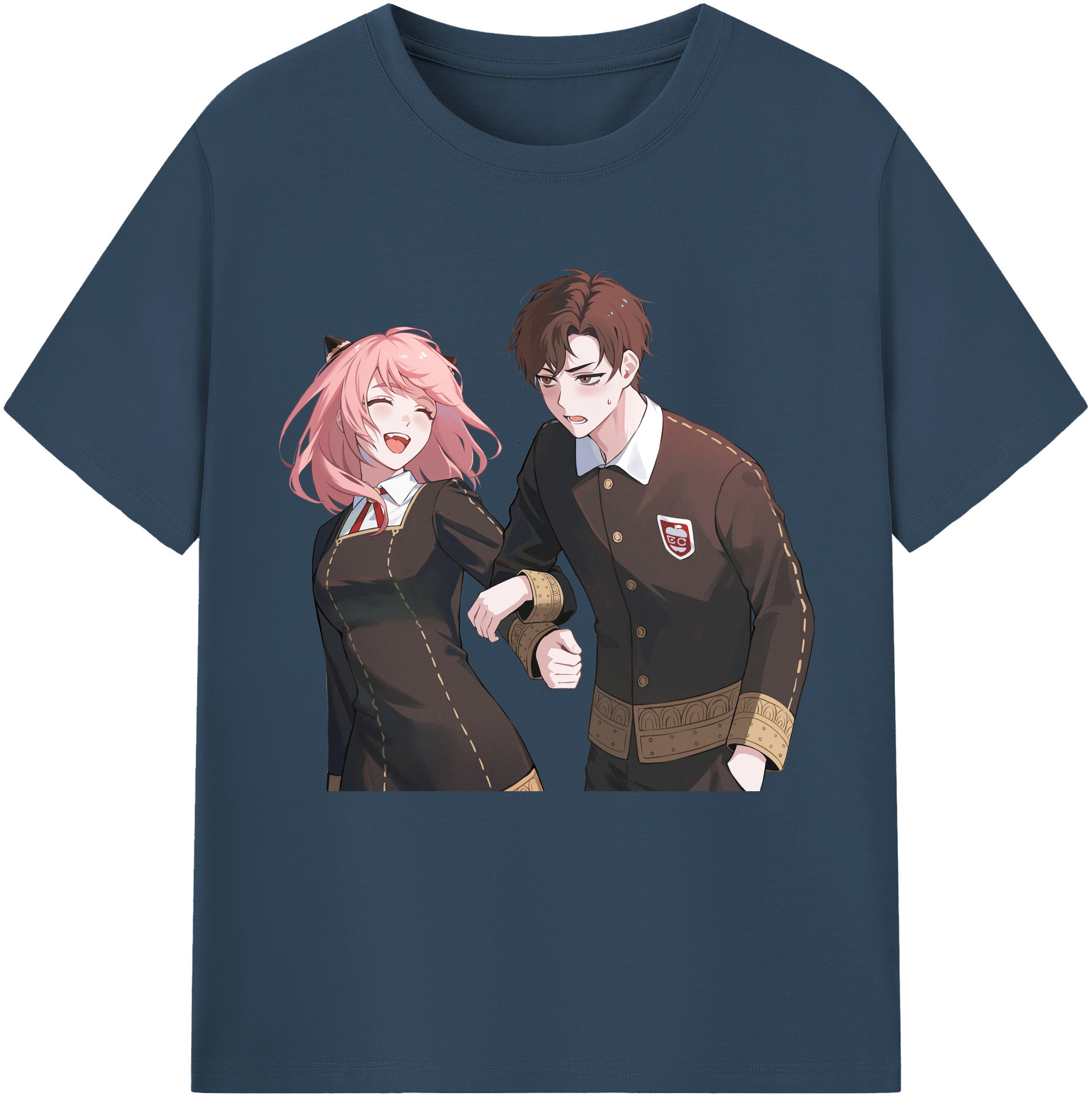 （画像用） SPY×FAMILY间谍家家酒 レディースカジュアルプリントTシャツ（綿100％）