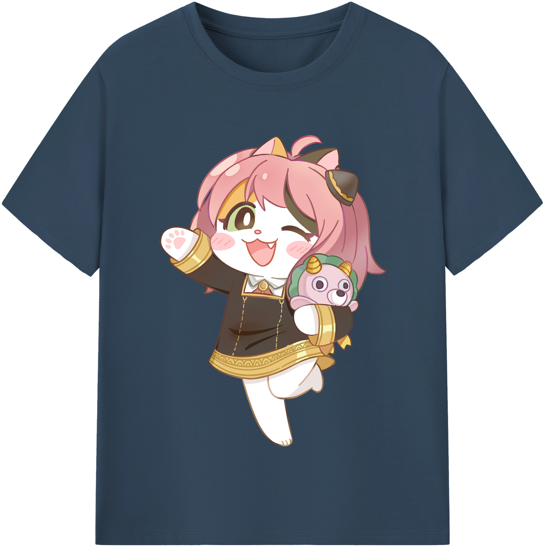 （画像用） SPY×FAMILY间谍家家酒 レディースカジュアルプリントTシャツ（綿100％）