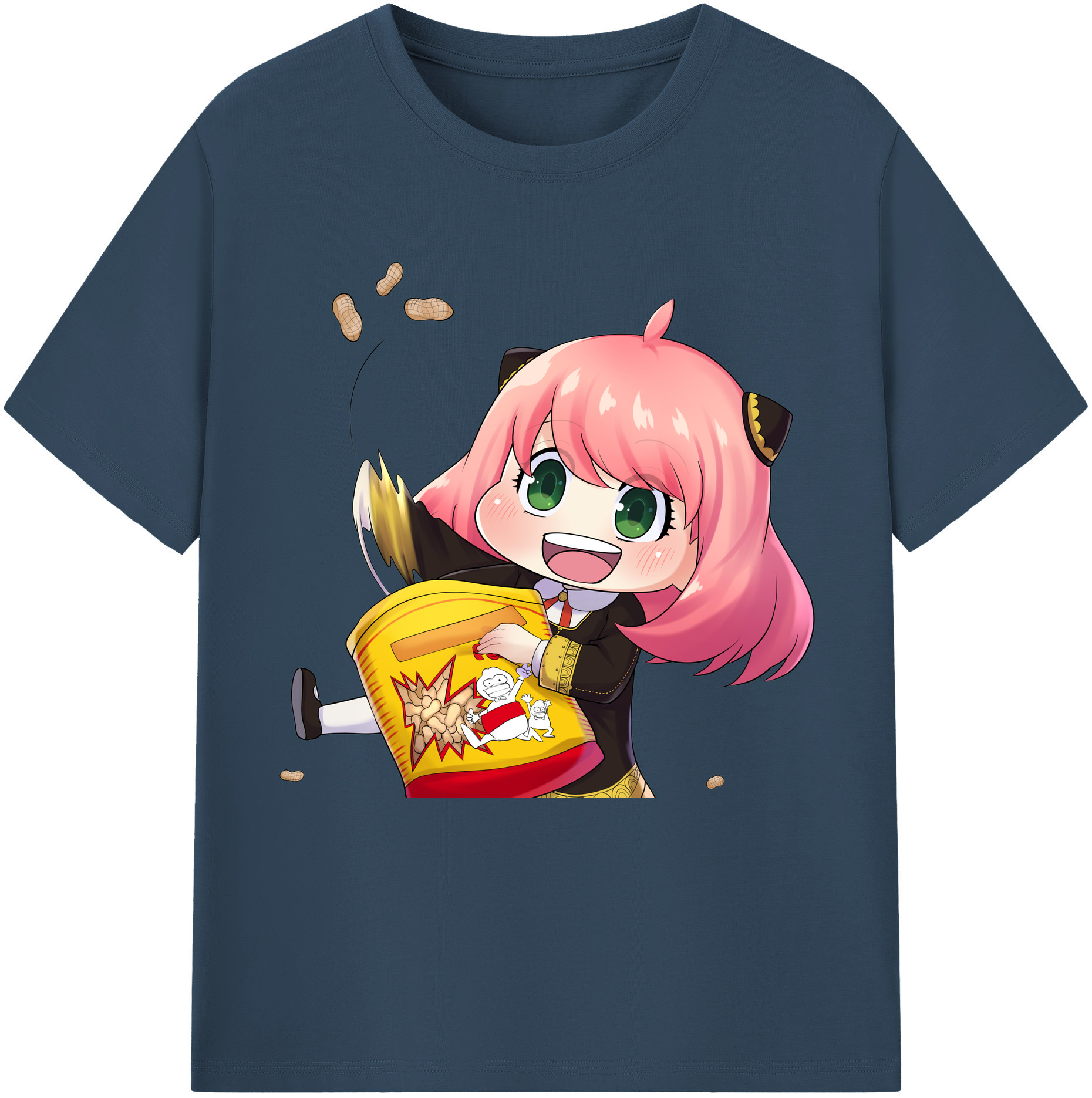 （画像用） SPY×FAMILY间谍家家酒 レディースカジュアルプリントTシャツ（綿100％）