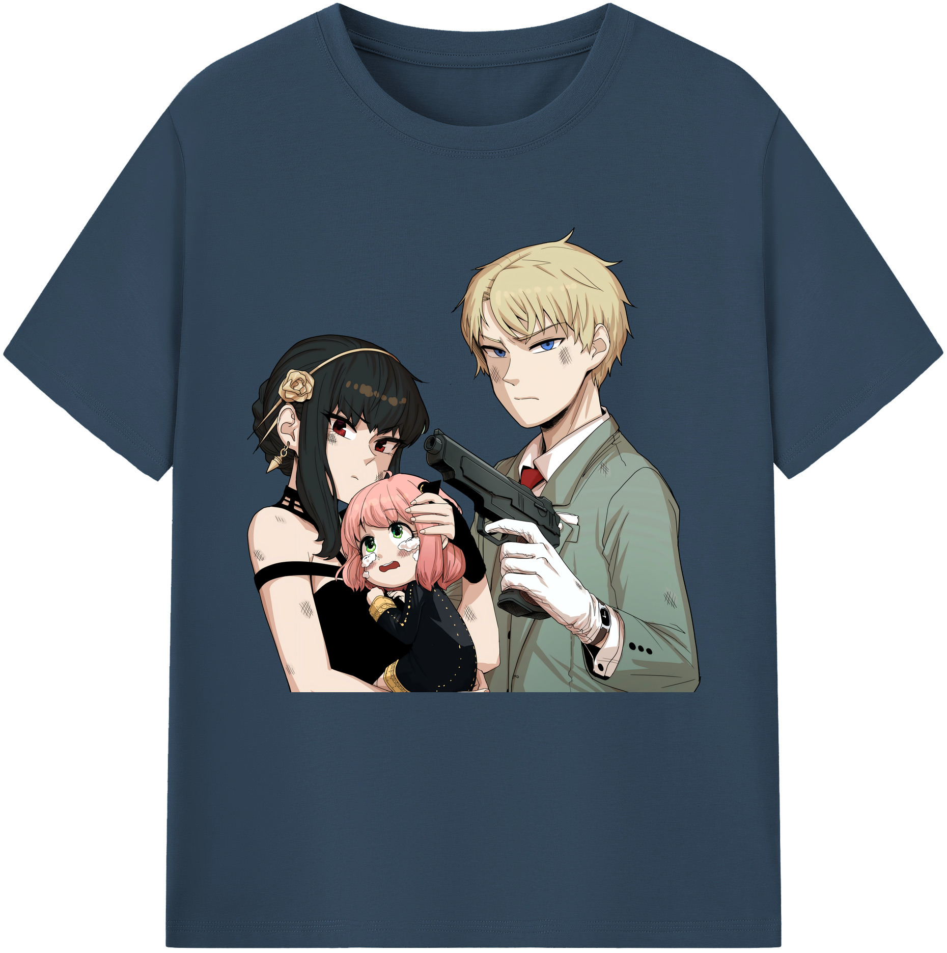 （画像用） SPY×FAMILY间谍家家酒 レディースカジュアルプリントTシャツ（綿100％）