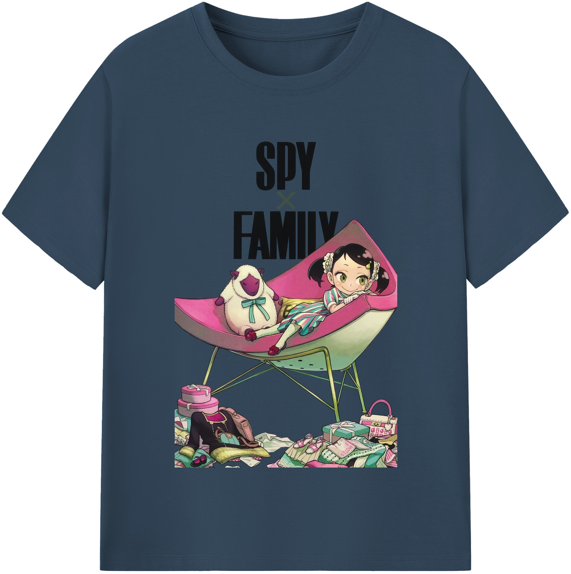 （画像用） SPY×FAMILY间谍家家酒 レディースカジュアルプリントTシャツ（綿100％）