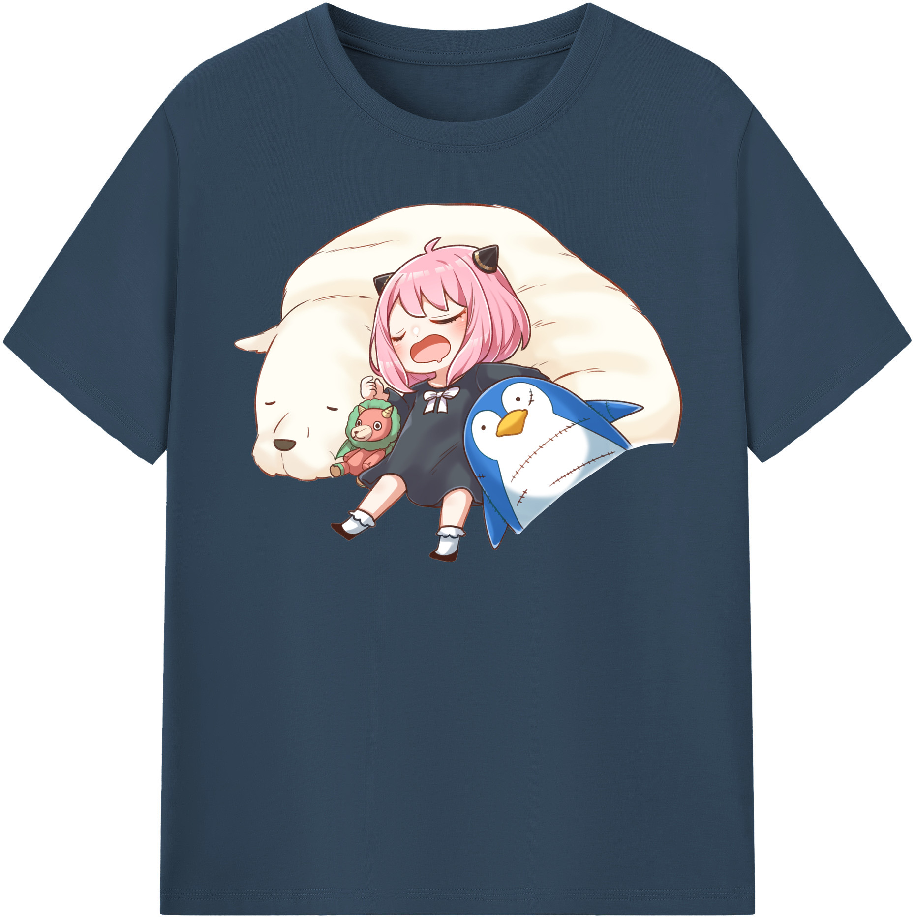 （画像用） SPY×FAMILY间谍家家酒 レディースカジュアルプリントTシャツ（綿100％）