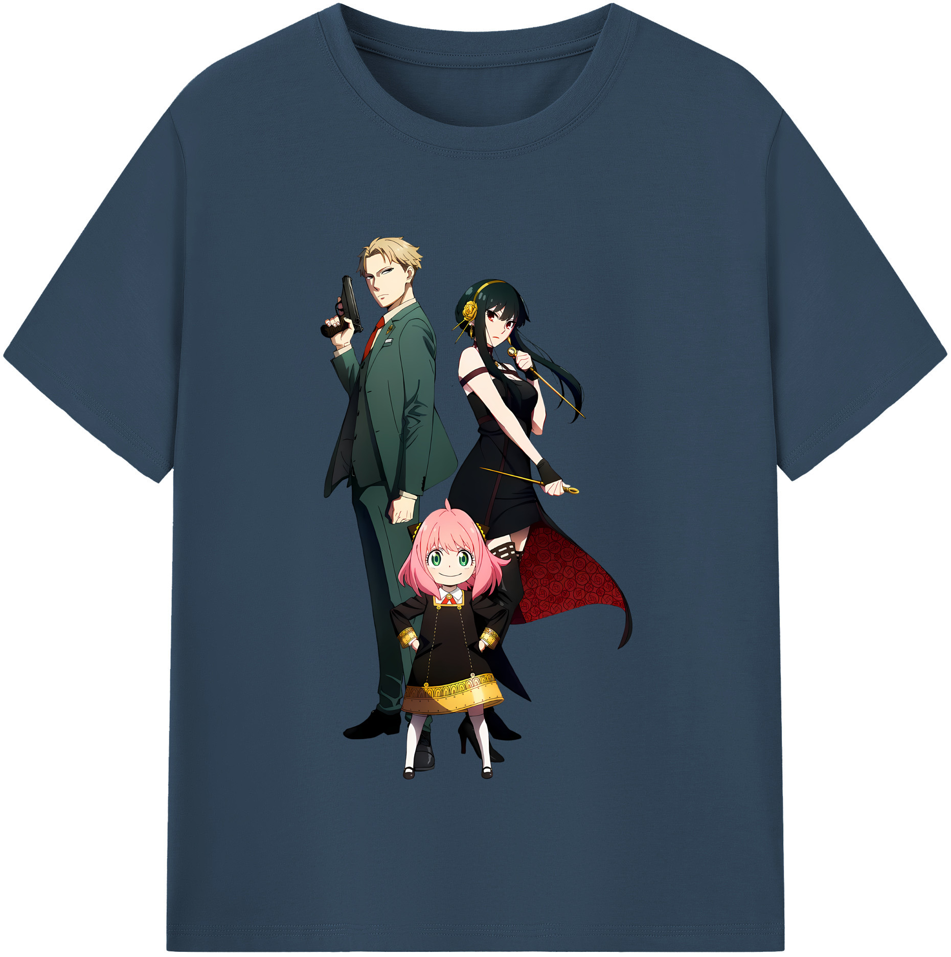 （画像用） SPY×FAMILY间谍家家酒 レディースカジュアルプリントTシャツ（綿100％）