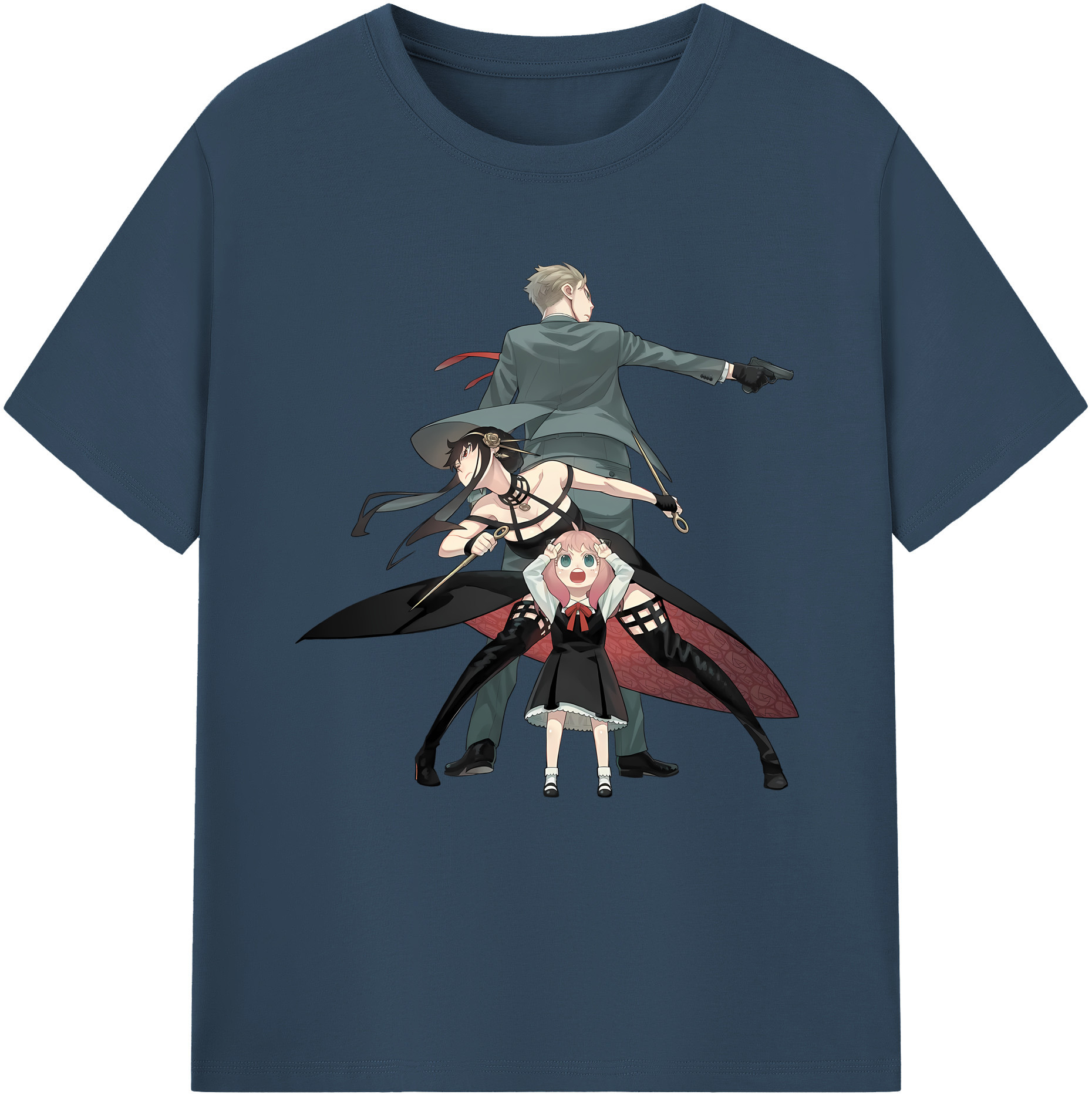 （画像用） SPY×FAMILY间谍家家酒 レディースカジュアルプリントTシャツ（綿100％）