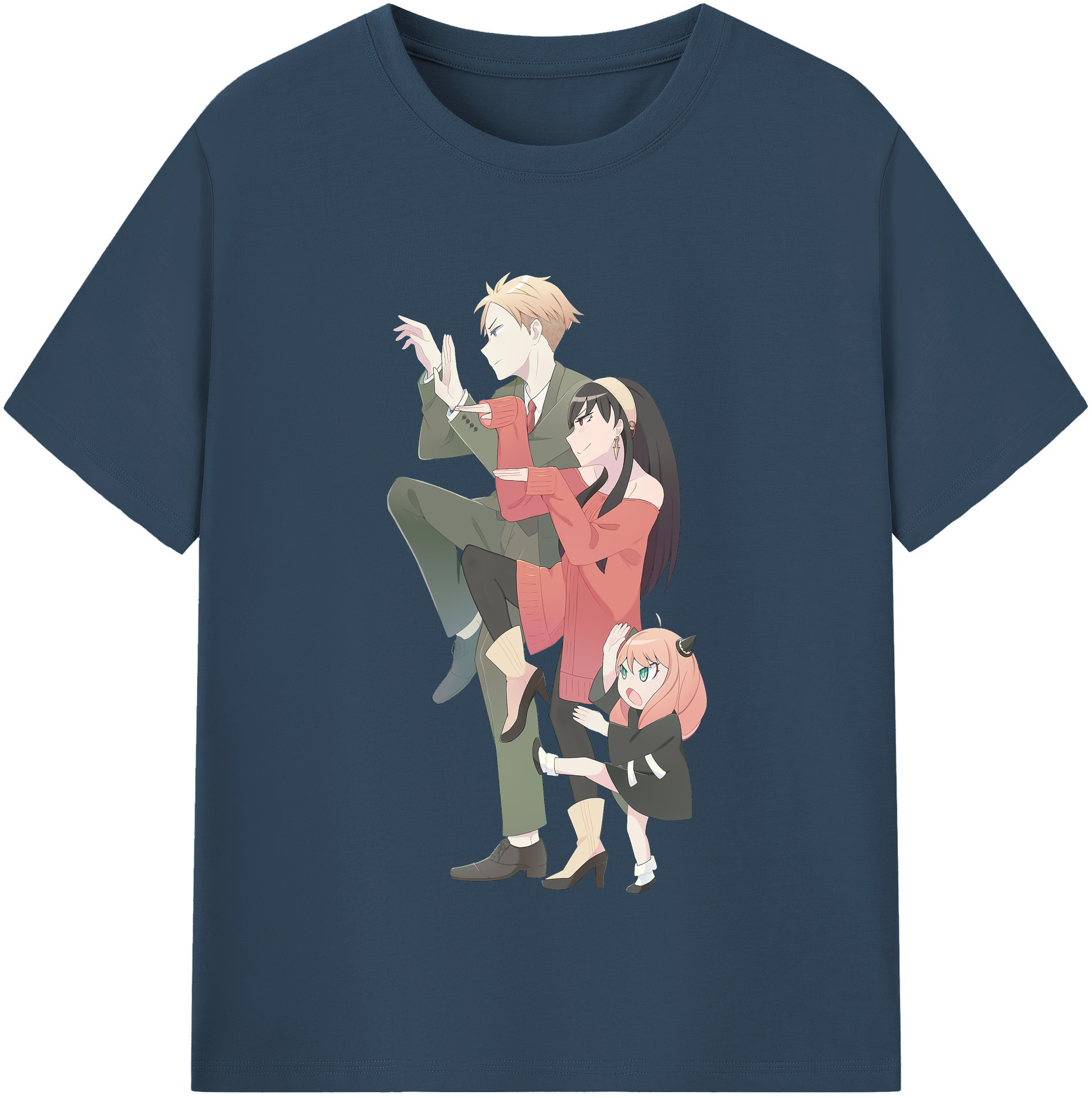 （画像用） SPY×FAMILY间谍家家酒 レディースカジュアルプリントTシャツ（綿100％）