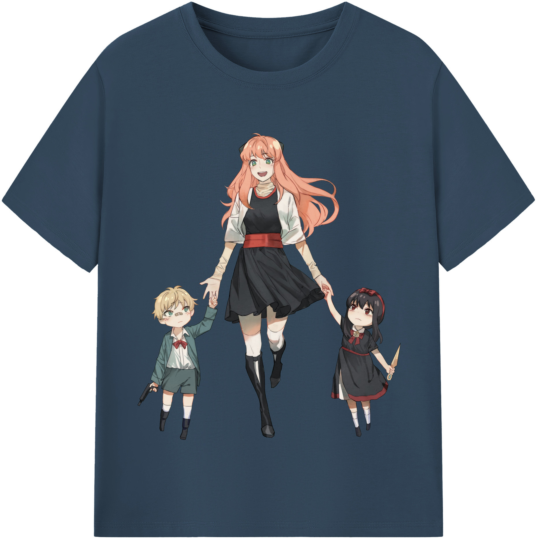 （画像用） SPY×FAMILY间谍家家酒 レディースカジュアルプリントTシャツ（綿100％）