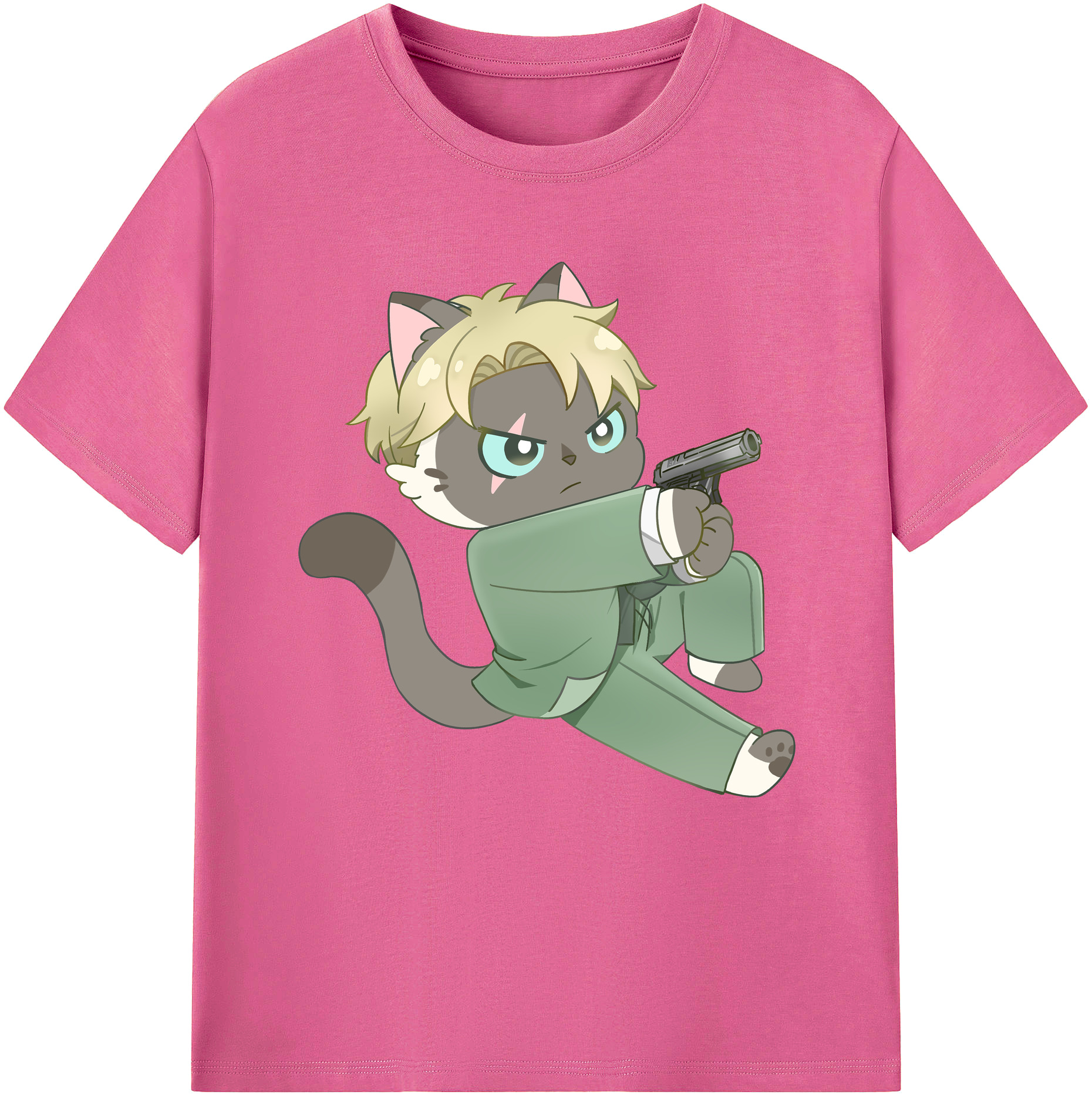 （画像用） SPY×FAMILY间谍家家酒 レディースカジュアルプリントTシャツ（綿100％）