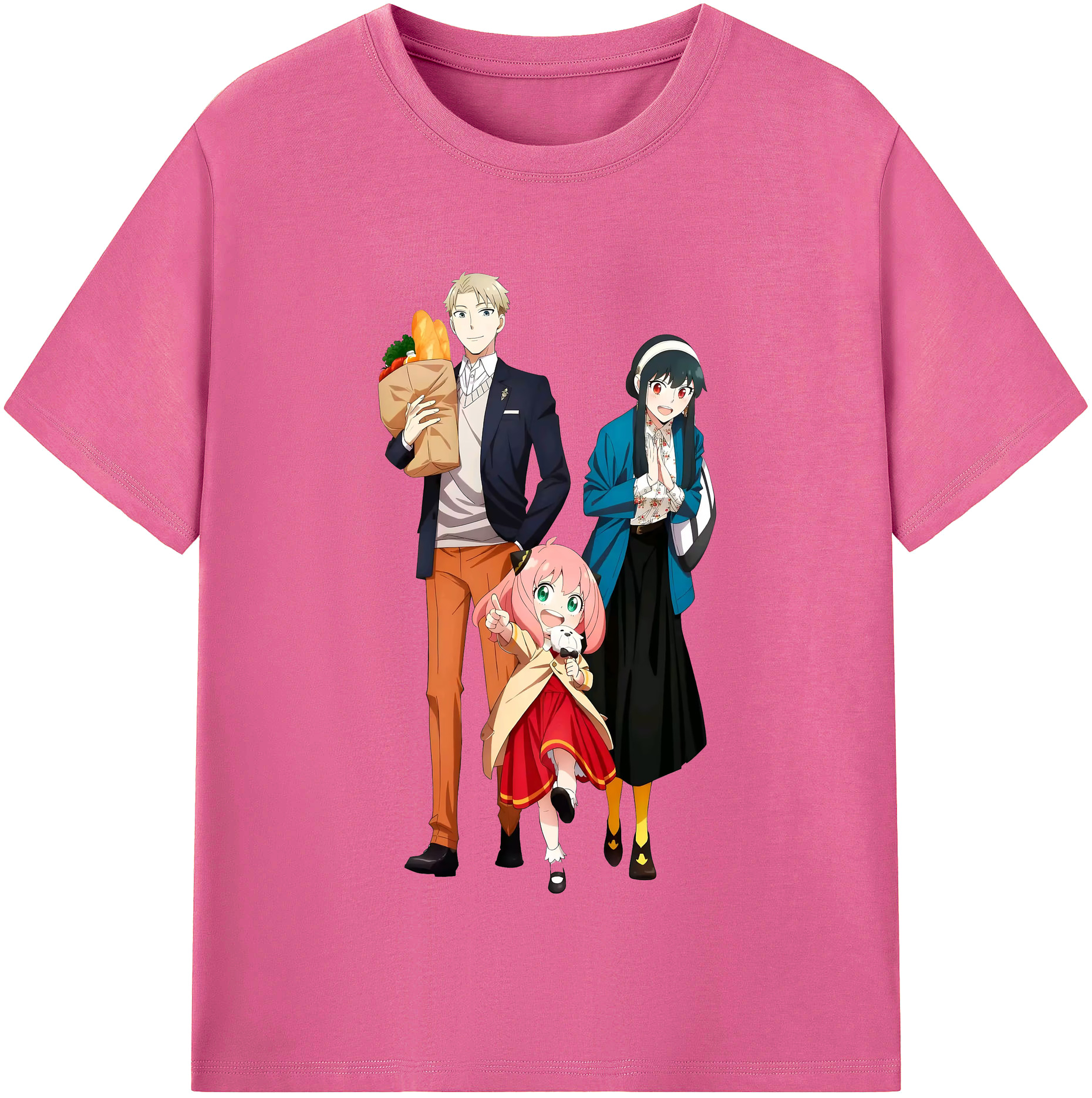 （画像用） SPY×FAMILY间谍家家酒 レディースカジュアルプリントTシャツ（綿100％）