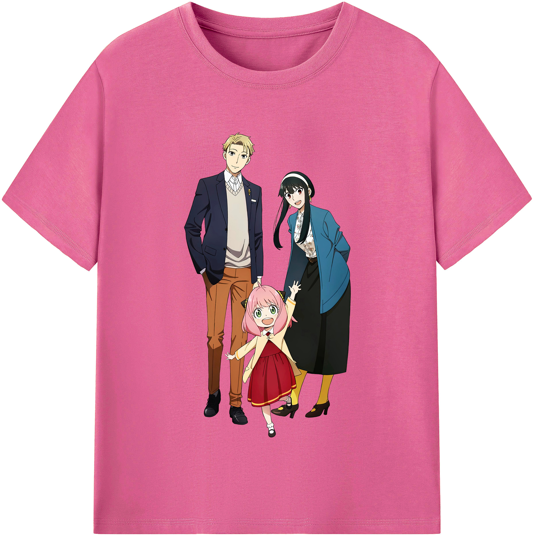 （画像用） SPY×FAMILY间谍家家酒 レディースカジュアルプリントTシャツ（綿100％）