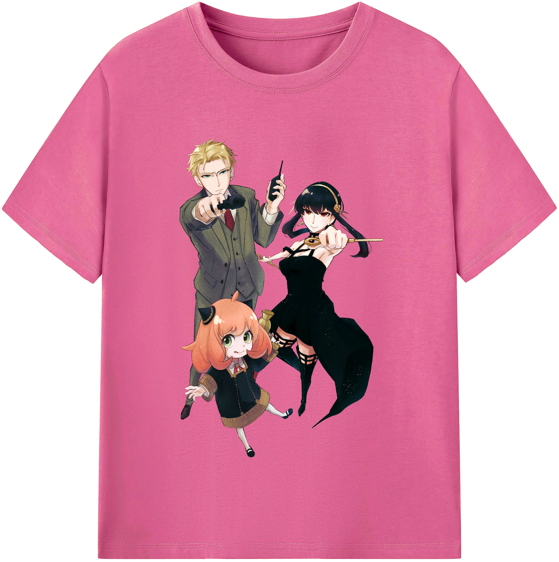 （画像用） SPY×FAMILY间谍家家酒 レディースカジュアルプリントTシャツ（綿100％）