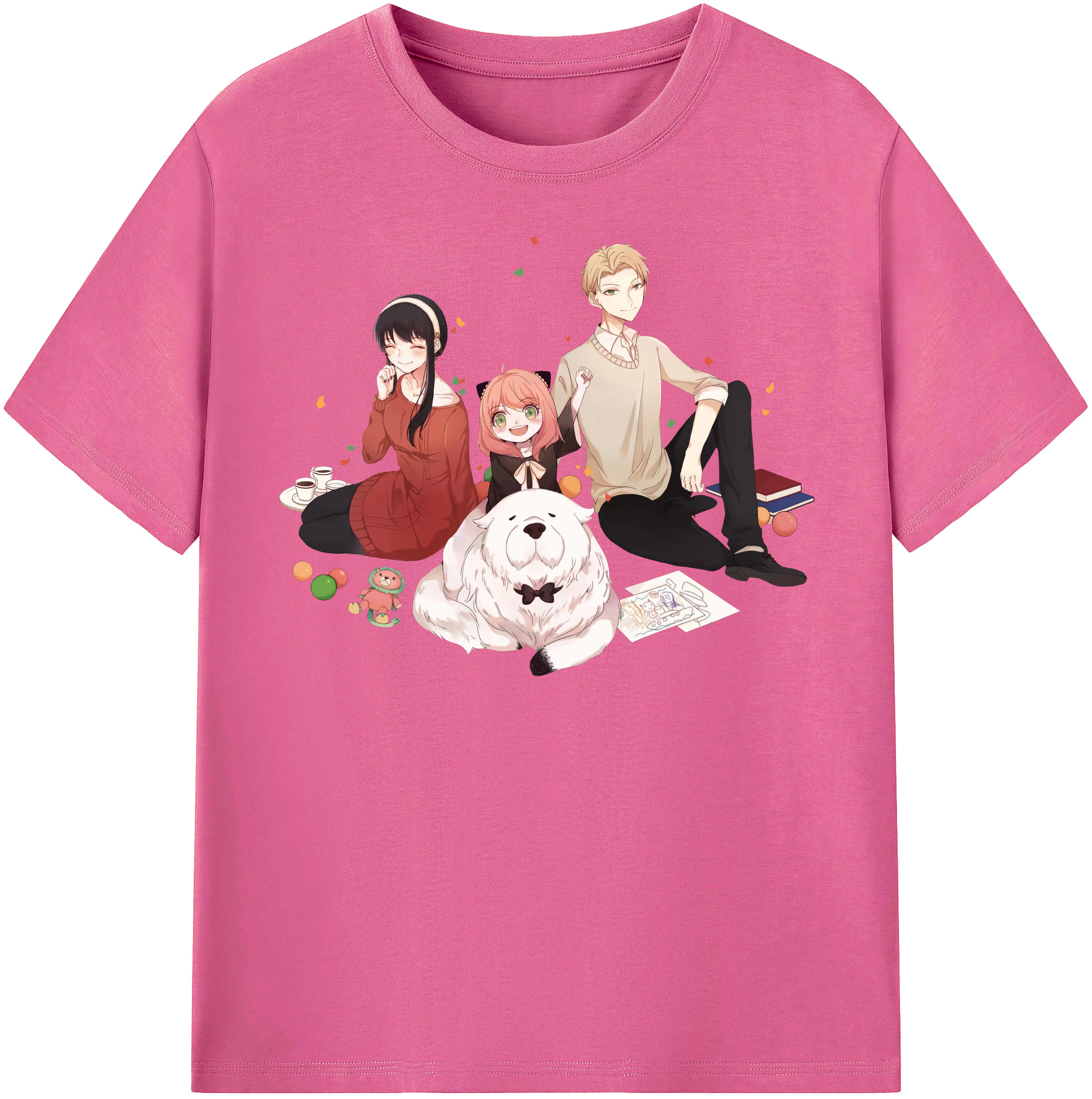 （画像用） SPY×FAMILY间谍家家酒 レディースカジュアルプリントTシャツ（綿100％）