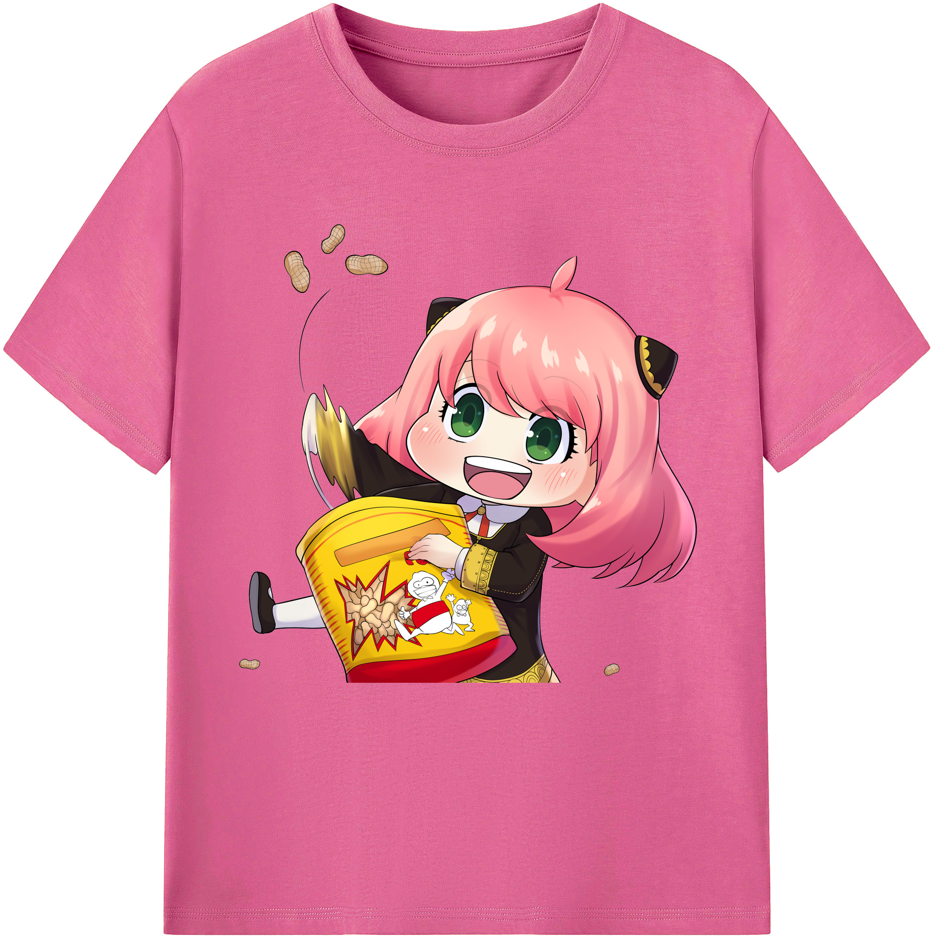 （画像用） SPY×FAMILY间谍家家酒 レディースカジュアルプリントTシャツ（綿100％）