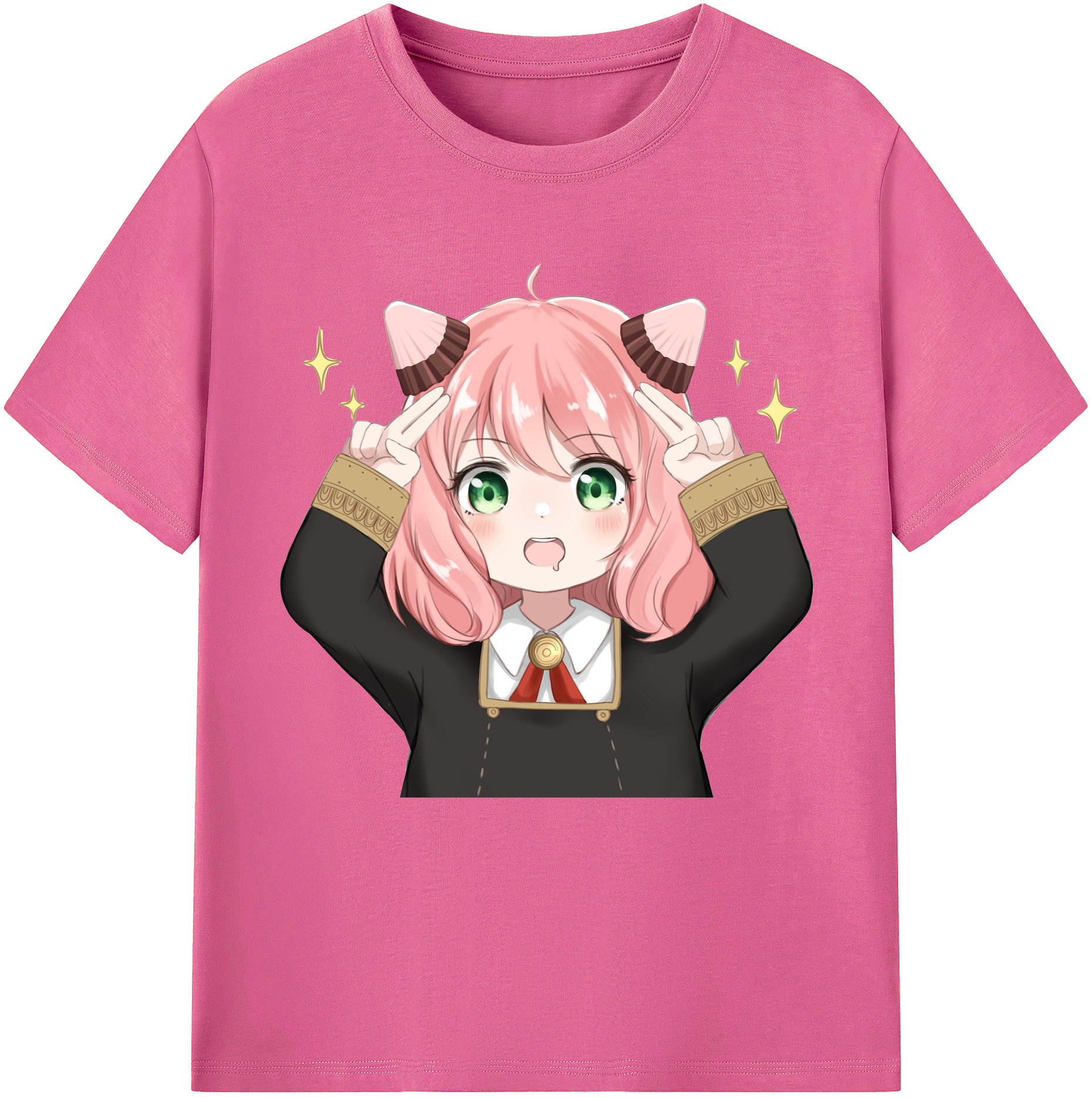 （画像用） SPY×FAMILY间谍家家酒 レディースカジュアルプリントTシャツ（綿100％）