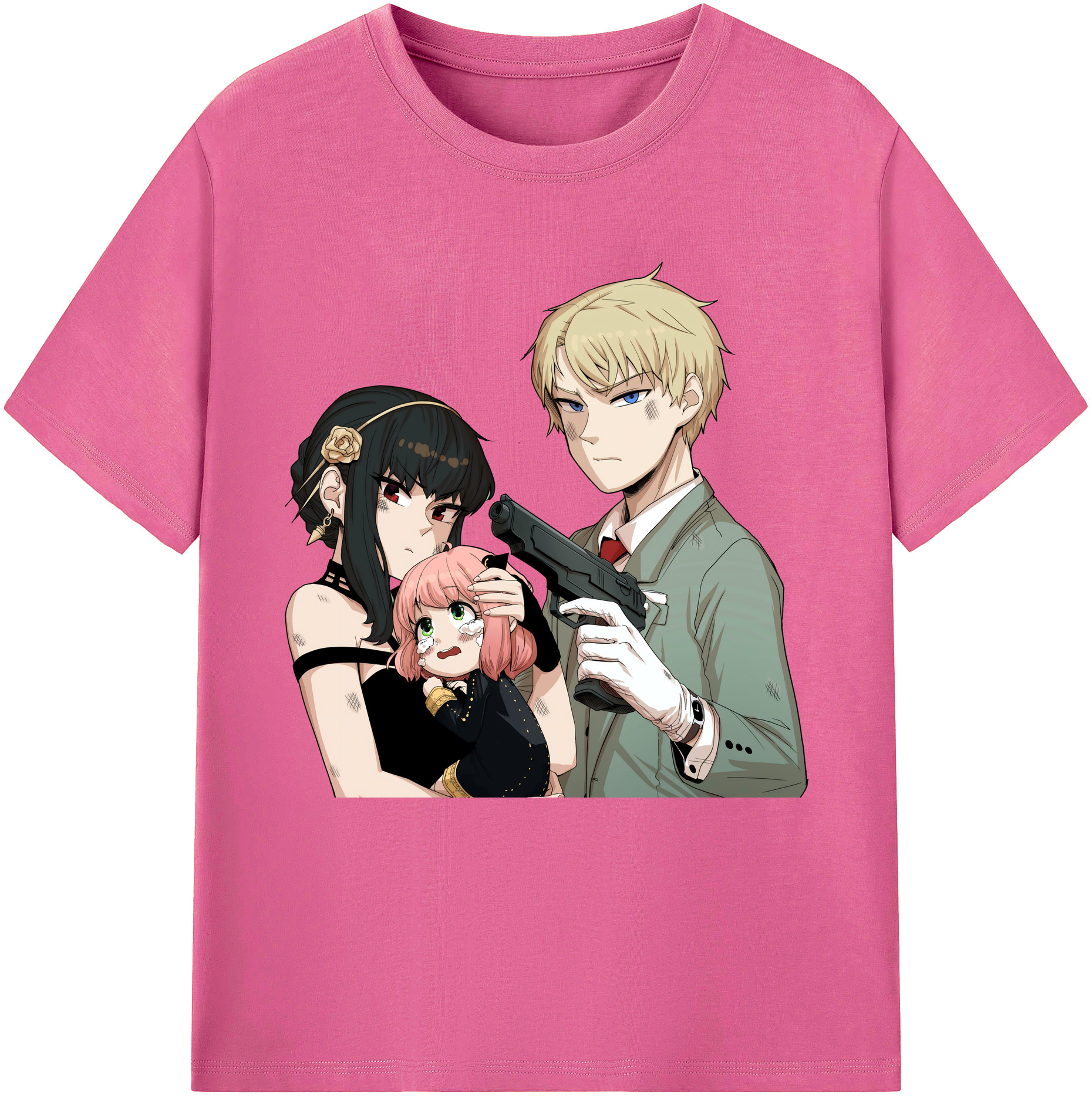 （画像用） SPY×FAMILY间谍家家酒 レディースカジュアルプリントTシャツ（綿100％）