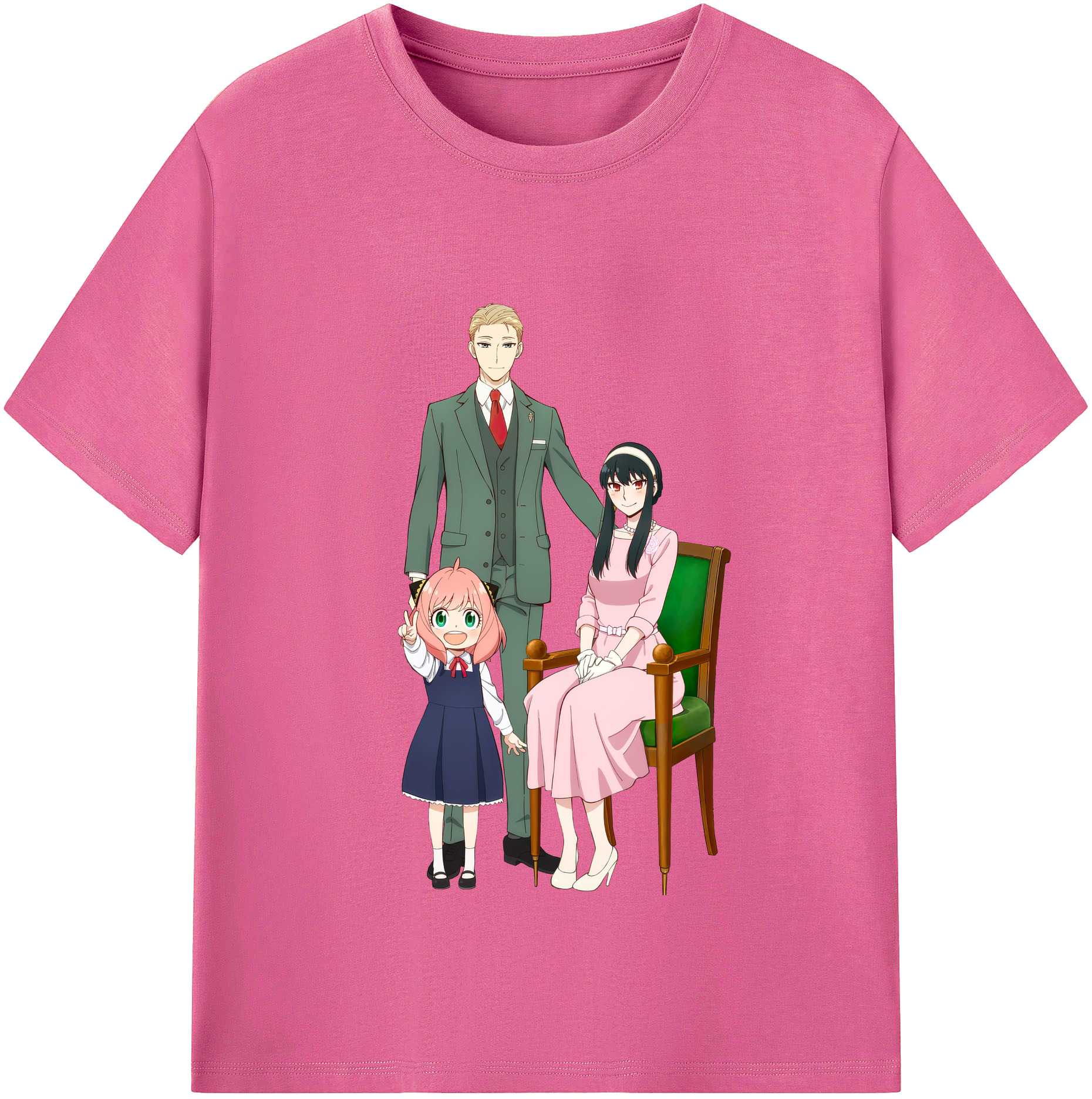 （画像用） SPY×FAMILY间谍家家酒 レディースカジュアルプリントTシャツ（綿100％）