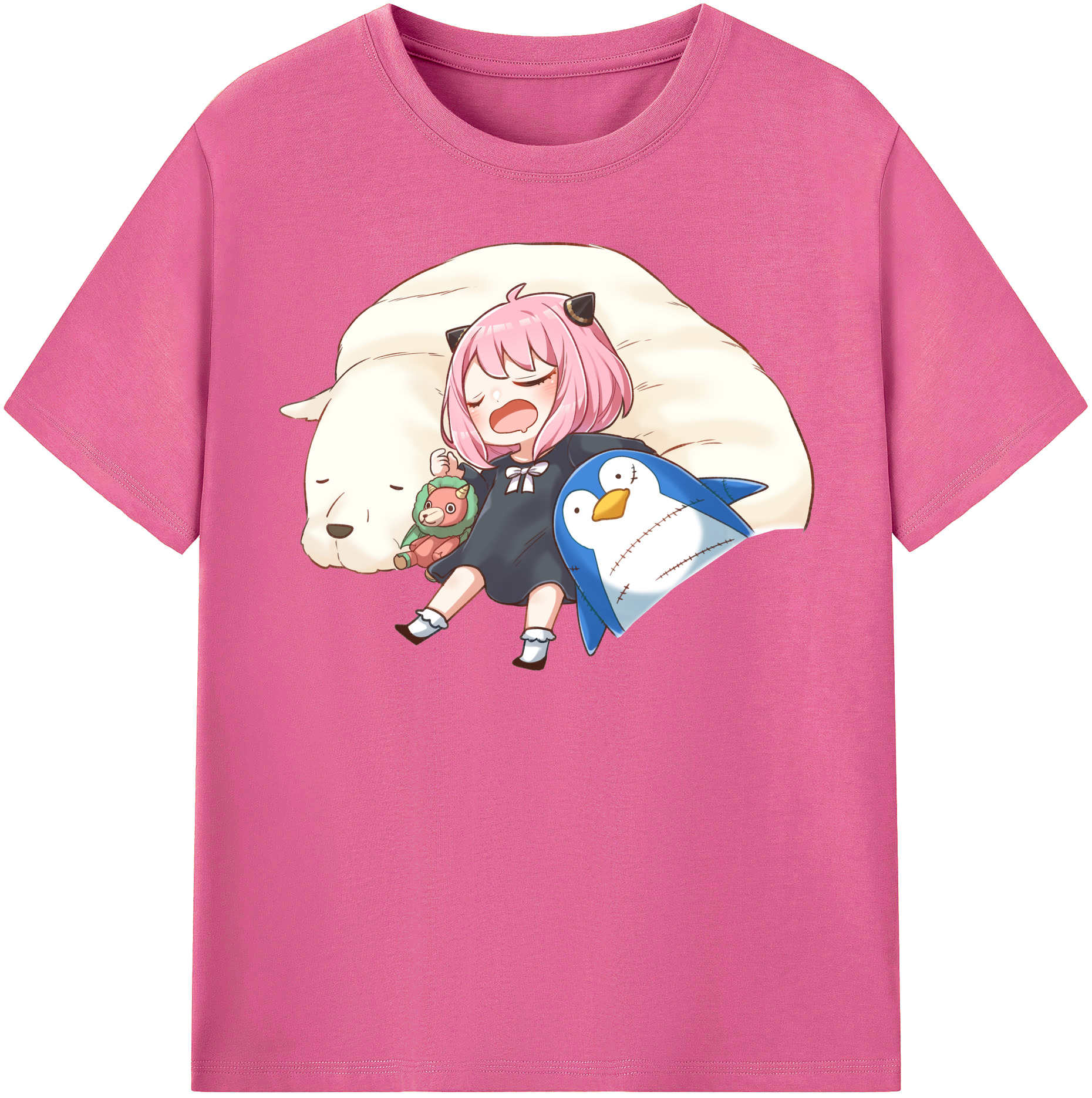 （画像用） SPY×FAMILY间谍家家酒 レディースカジュアルプリントTシャツ（綿100％）
