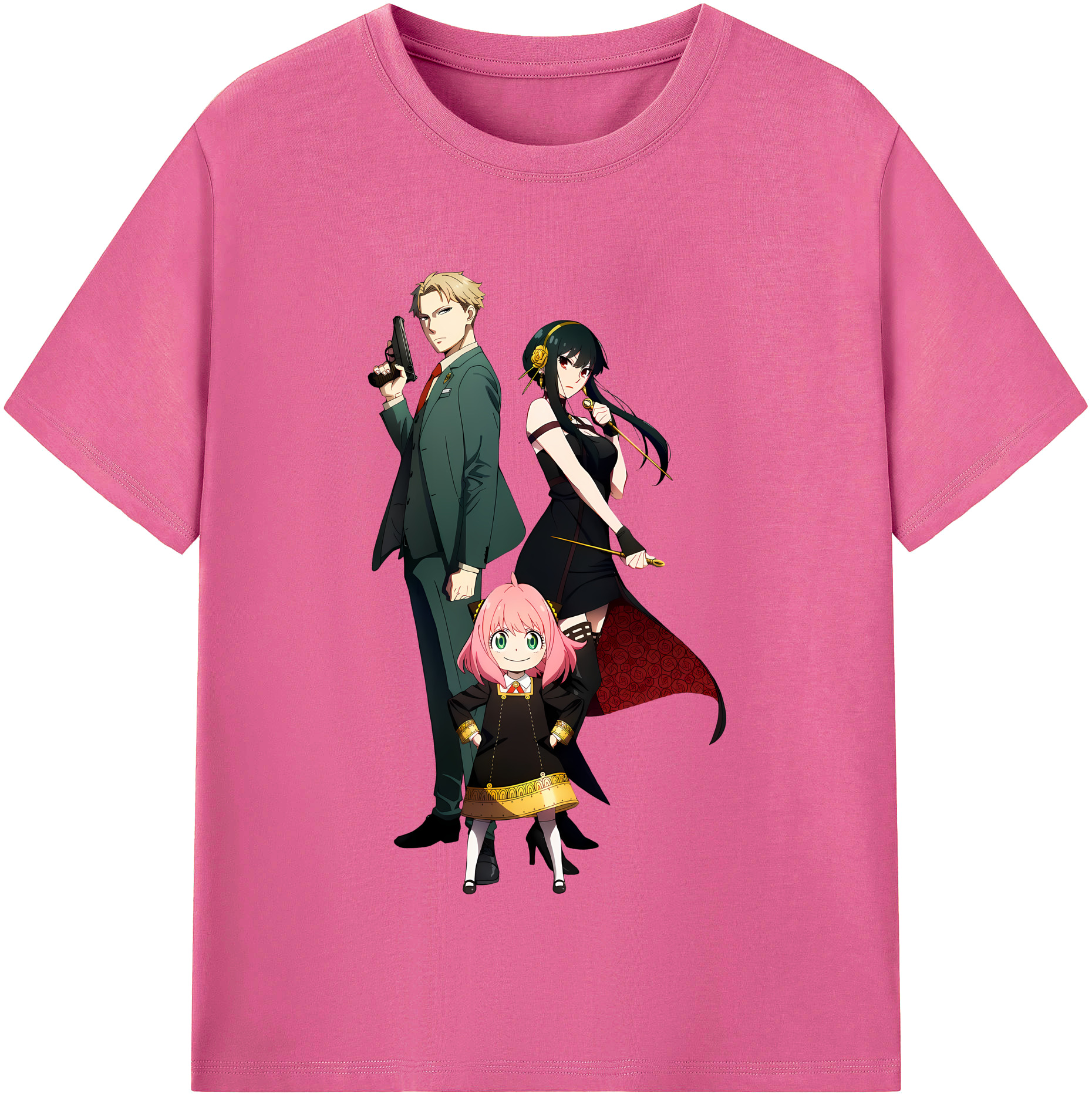 （画像用） SPY×FAMILY间谍家家酒 レディースカジュアルプリントTシャツ（綿100％）
