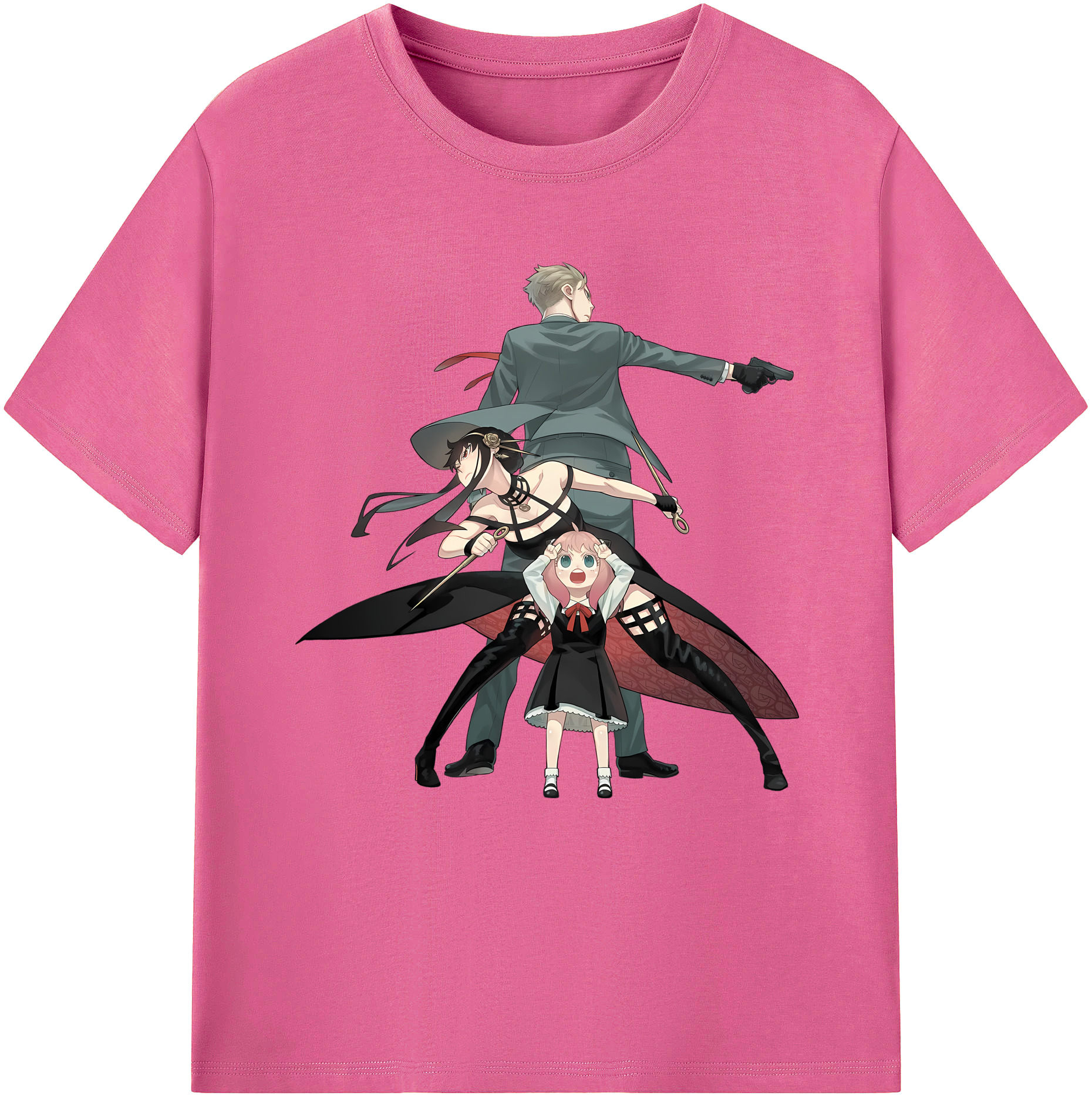 （画像用） SPY×FAMILY间谍家家酒 レディースカジュアルプリントTシャツ（綿100％）