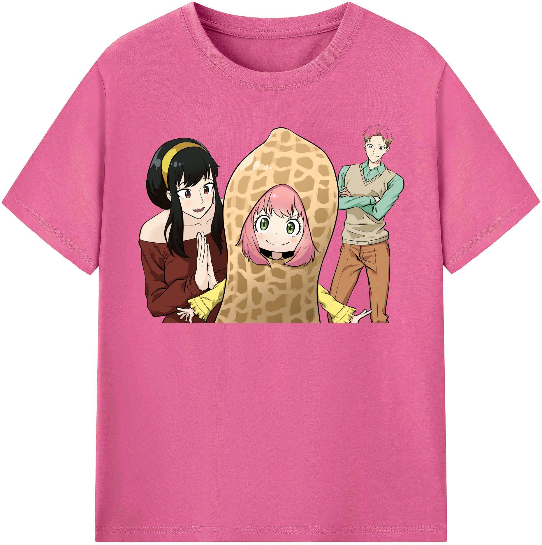 （画像用） SPY×FAMILY间谍家家酒 レディースカジュアルプリントTシャツ（綿100％）