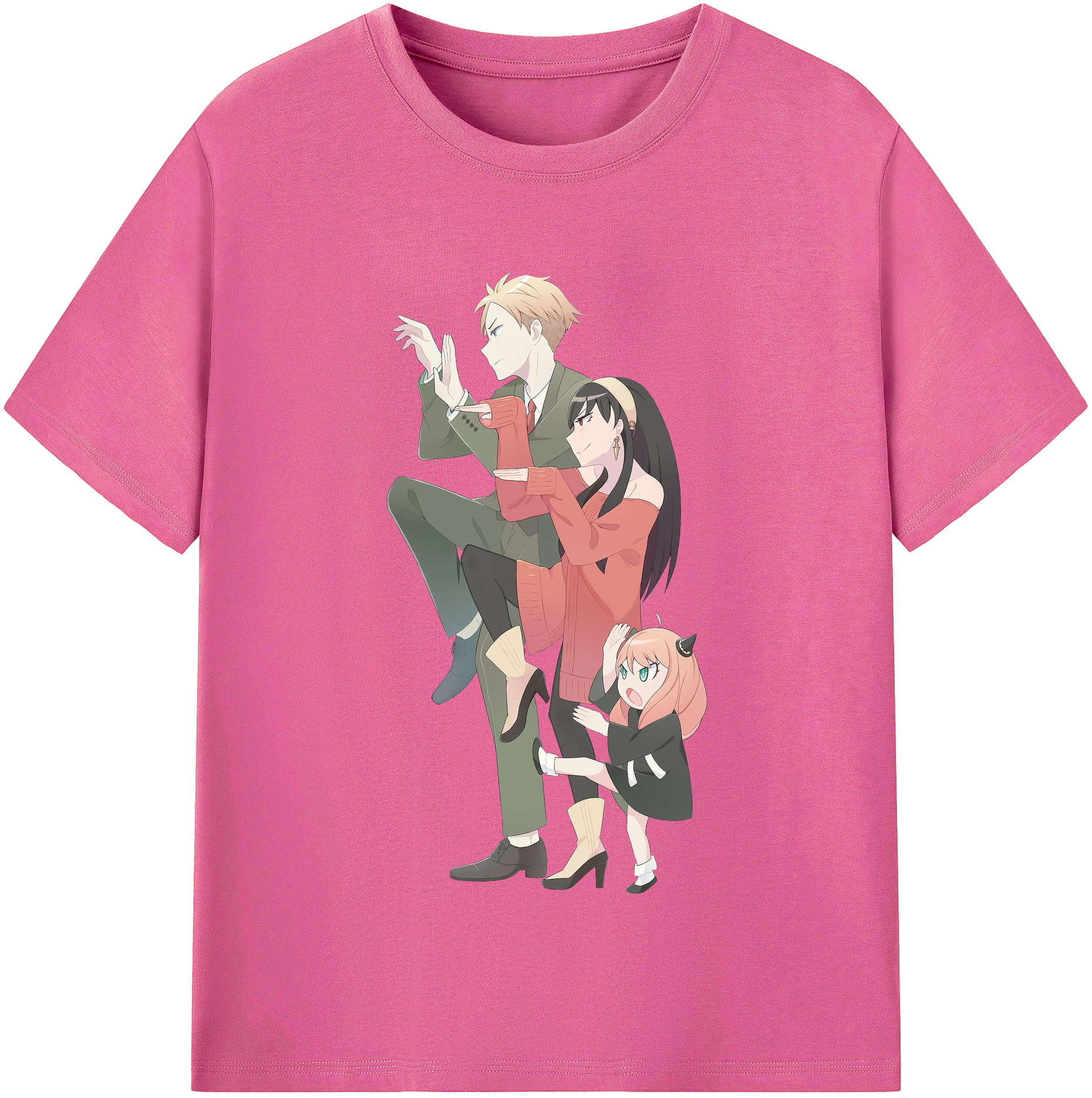 （画像用） SPY×FAMILY间谍家家酒 レディースカジュアルプリントTシャツ（綿100％）