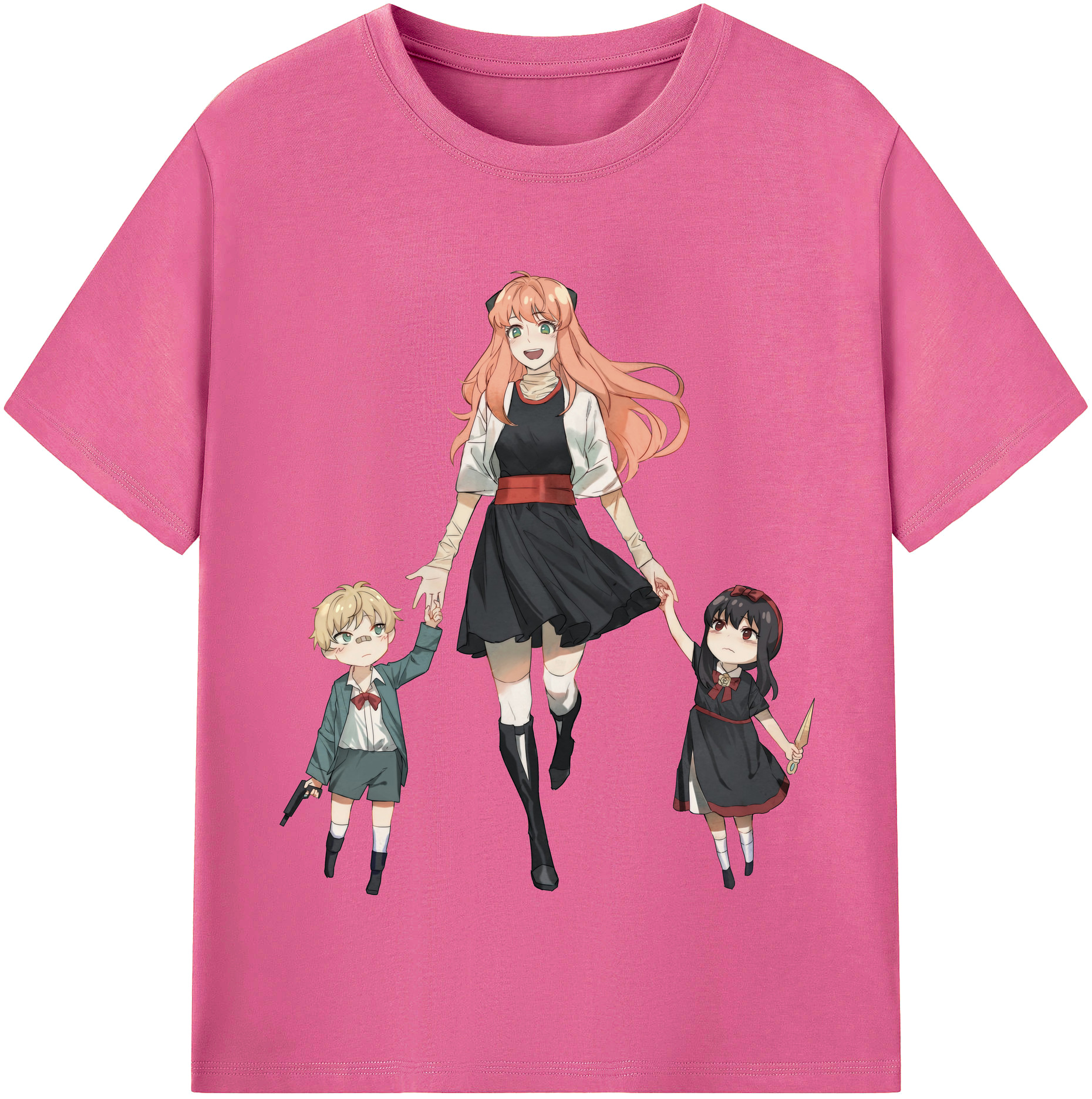 （画像用） SPY×FAMILY间谍家家酒 レディースカジュアルプリントTシャツ（綿100％）
