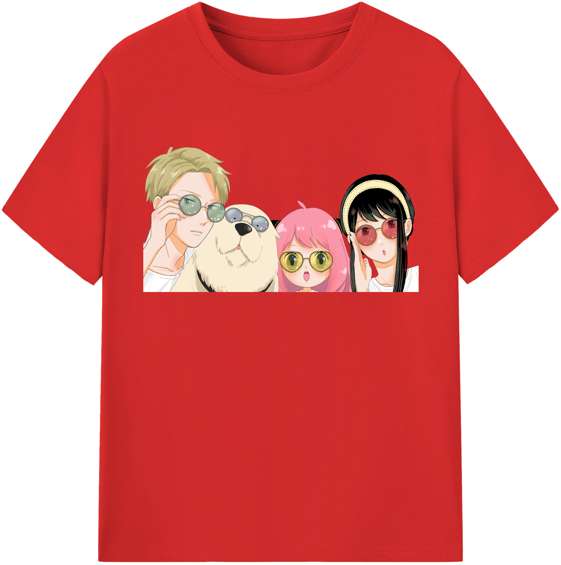 （画像用） SPY×FAMILY间谍家家酒 レディースカジュアルプリントTシャツ（綿100％）