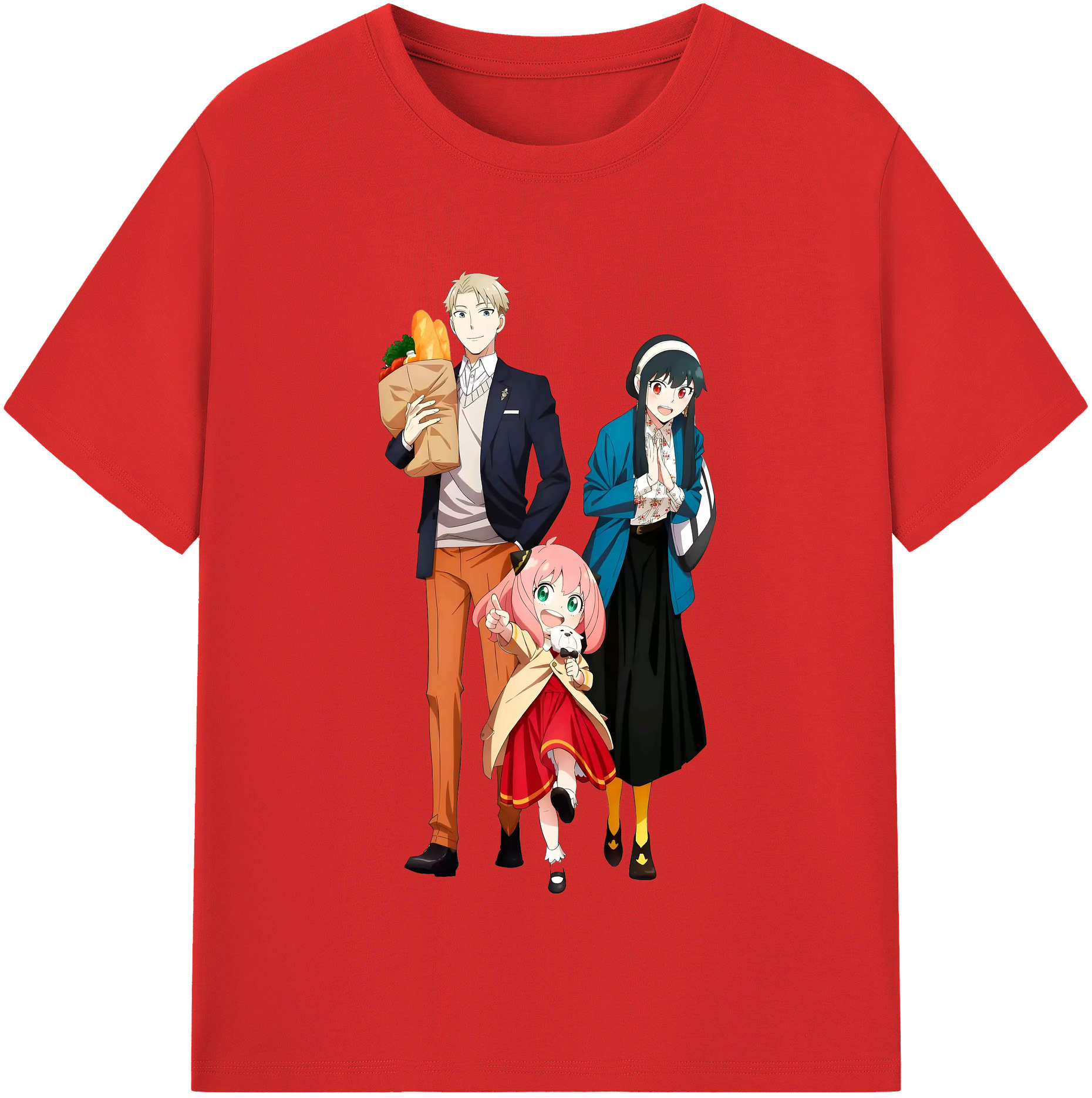 （画像用） SPY×FAMILY间谍家家酒 レディースカジュアルプリントTシャツ（綿100％）