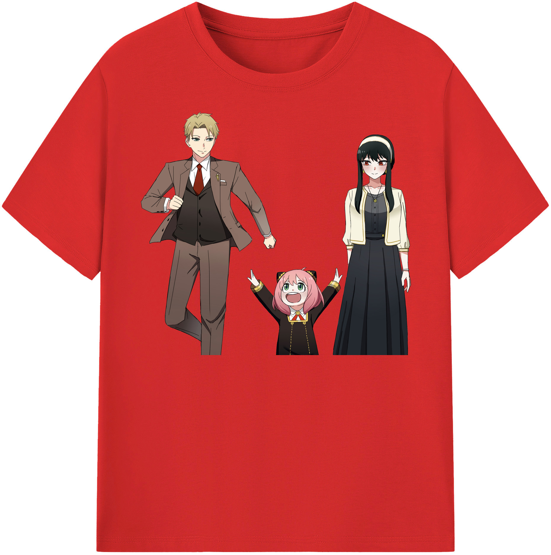 （画像用） SPY×FAMILY间谍家家酒 レディースカジュアルプリントTシャツ（綿100％）