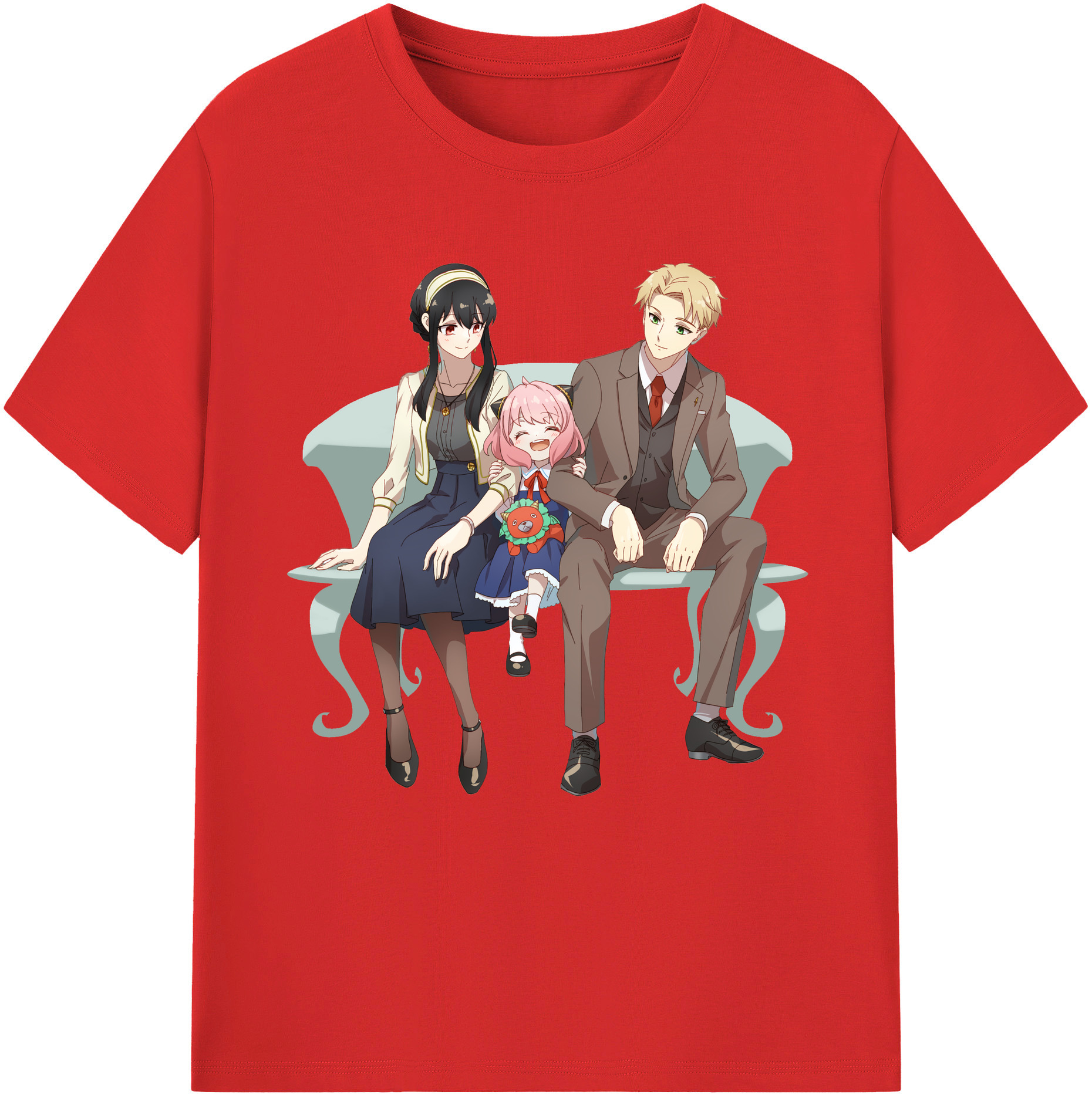 （画像用） SPY×FAMILY间谍家家酒 レディースカジュアルプリントTシャツ（綿100％）