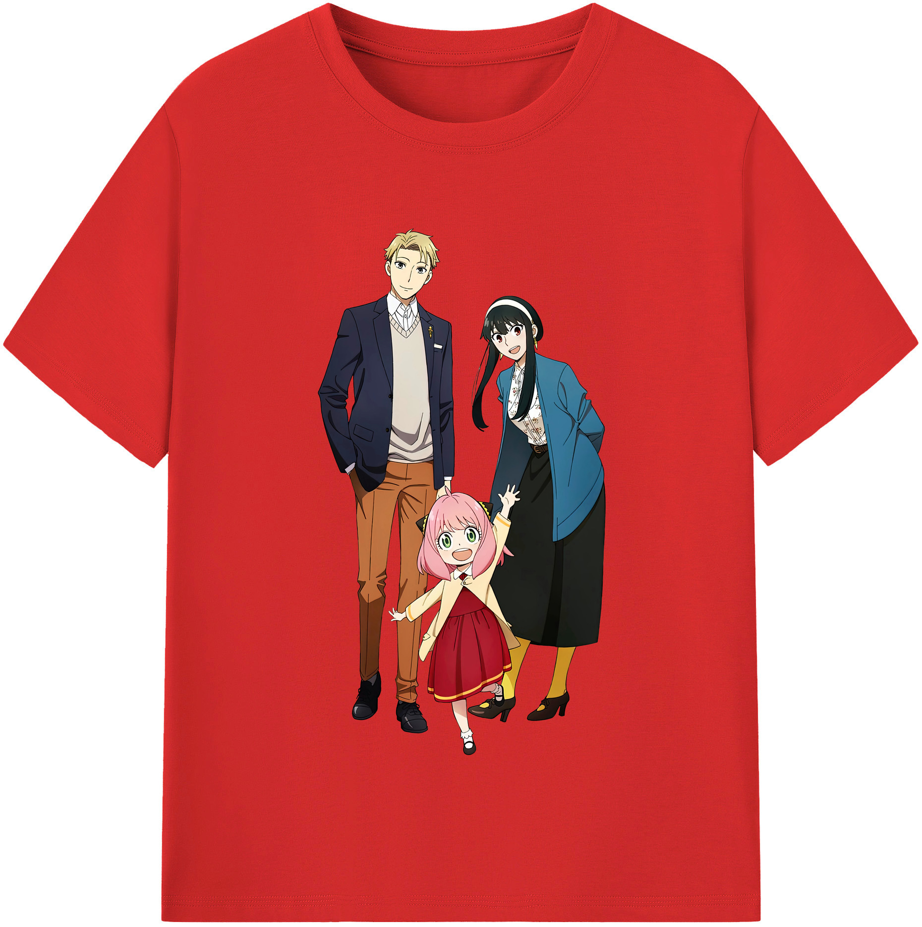 （画像用） SPY×FAMILY间谍家家酒 レディースカジュアルプリントTシャツ（綿100％）
