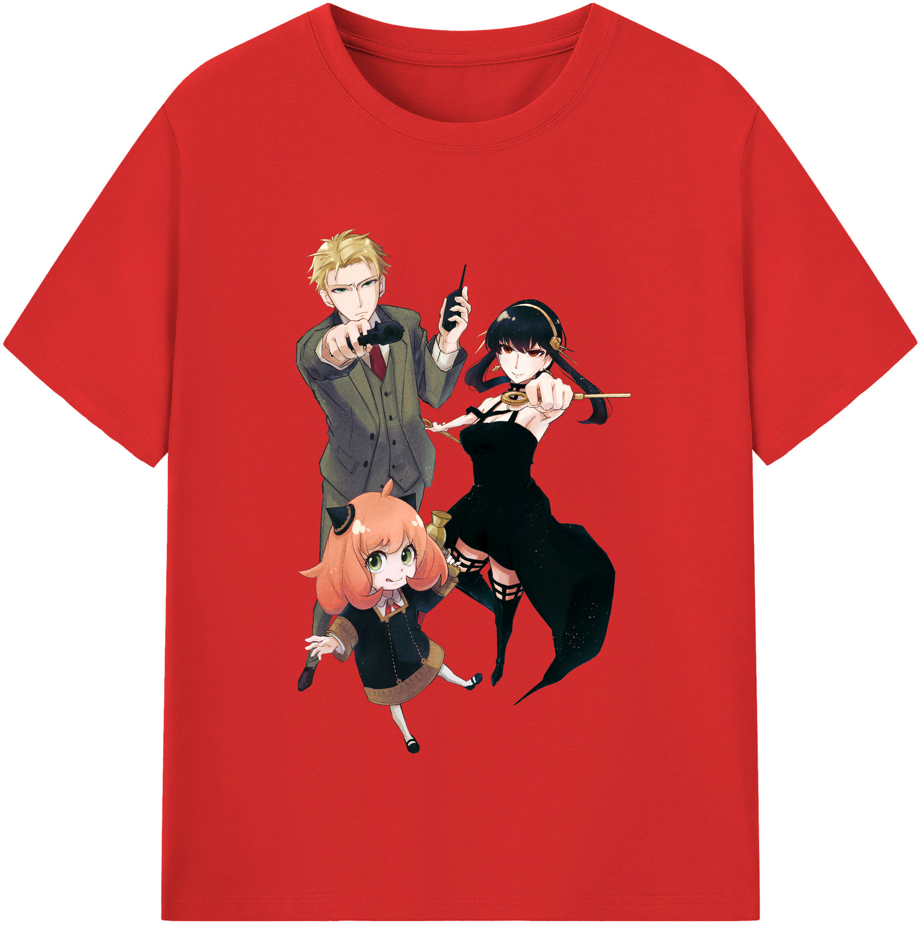 （画像用） SPY×FAMILY间谍家家酒 レディースカジュアルプリントTシャツ（綿100％）