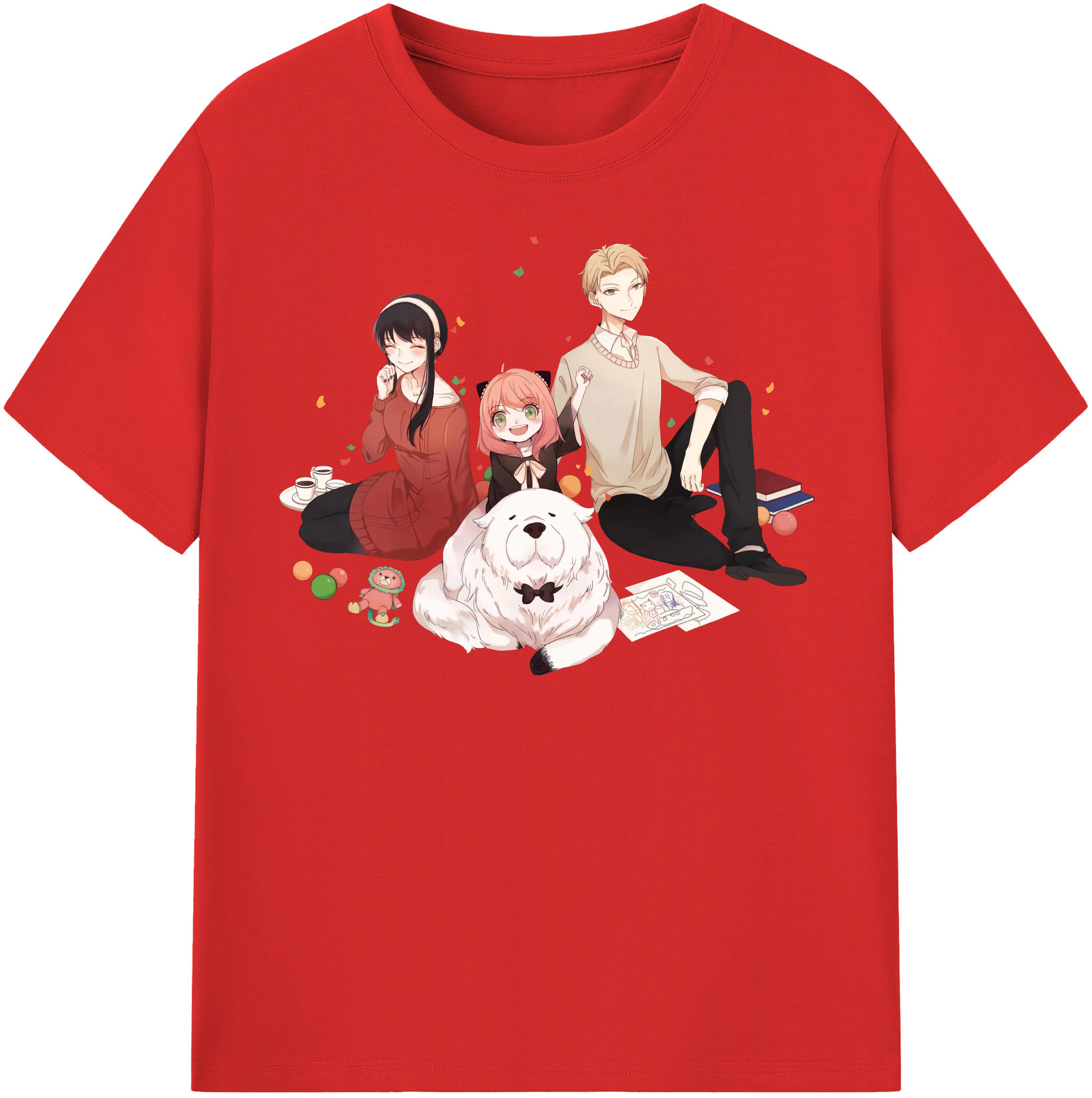 （画像用） SPY×FAMILY间谍家家酒 レディースカジュアルプリントTシャツ（綿100％）