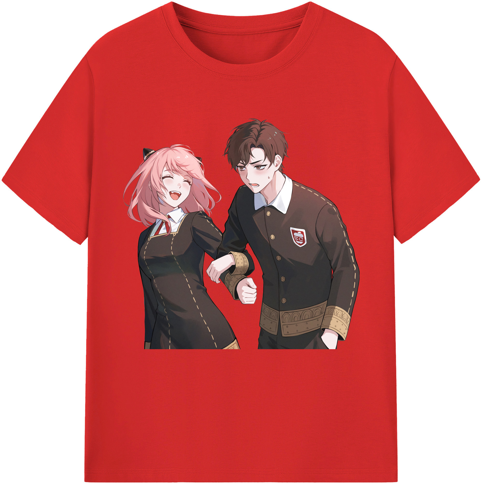 （画像用） SPY×FAMILY间谍家家酒 レディースカジュアルプリントTシャツ（綿100％）