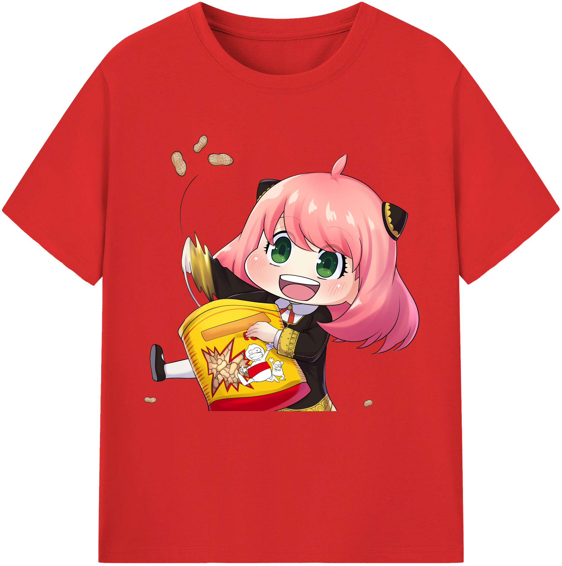 （画像用） SPY×FAMILY间谍家家酒 レディースカジュアルプリントTシャツ（綿100％）