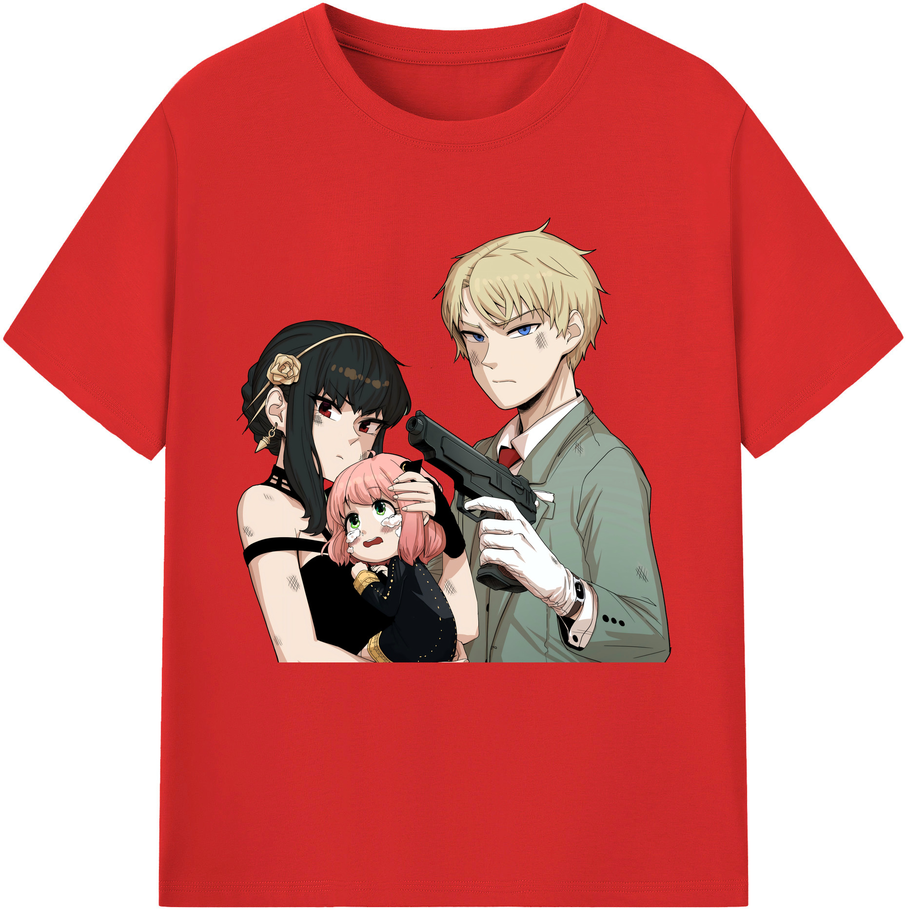 （画像用） SPY×FAMILY间谍家家酒 レディースカジュアルプリントTシャツ（綿100％）