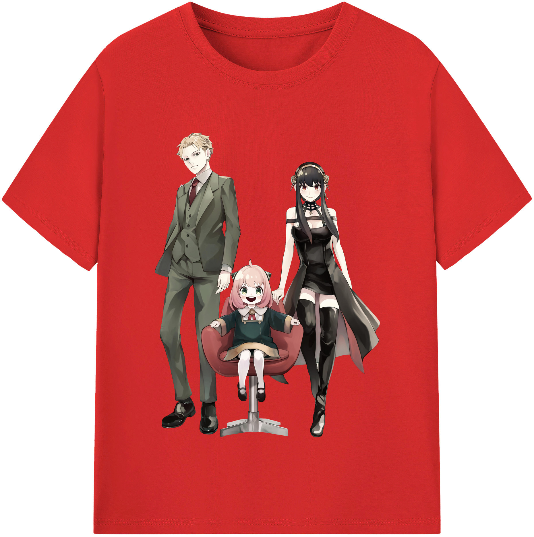（画像用） SPY×FAMILY间谍家家酒 レディースカジュアルプリントTシャツ（綿100％）
